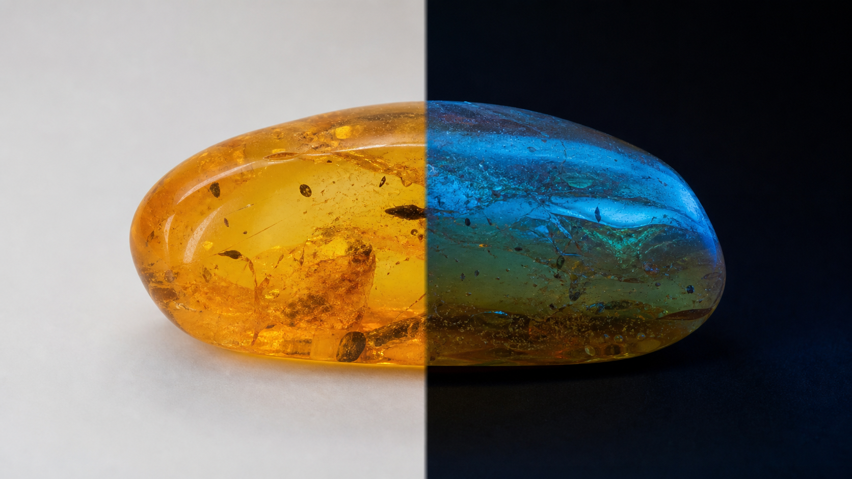 The Blue Amber Phenomenon