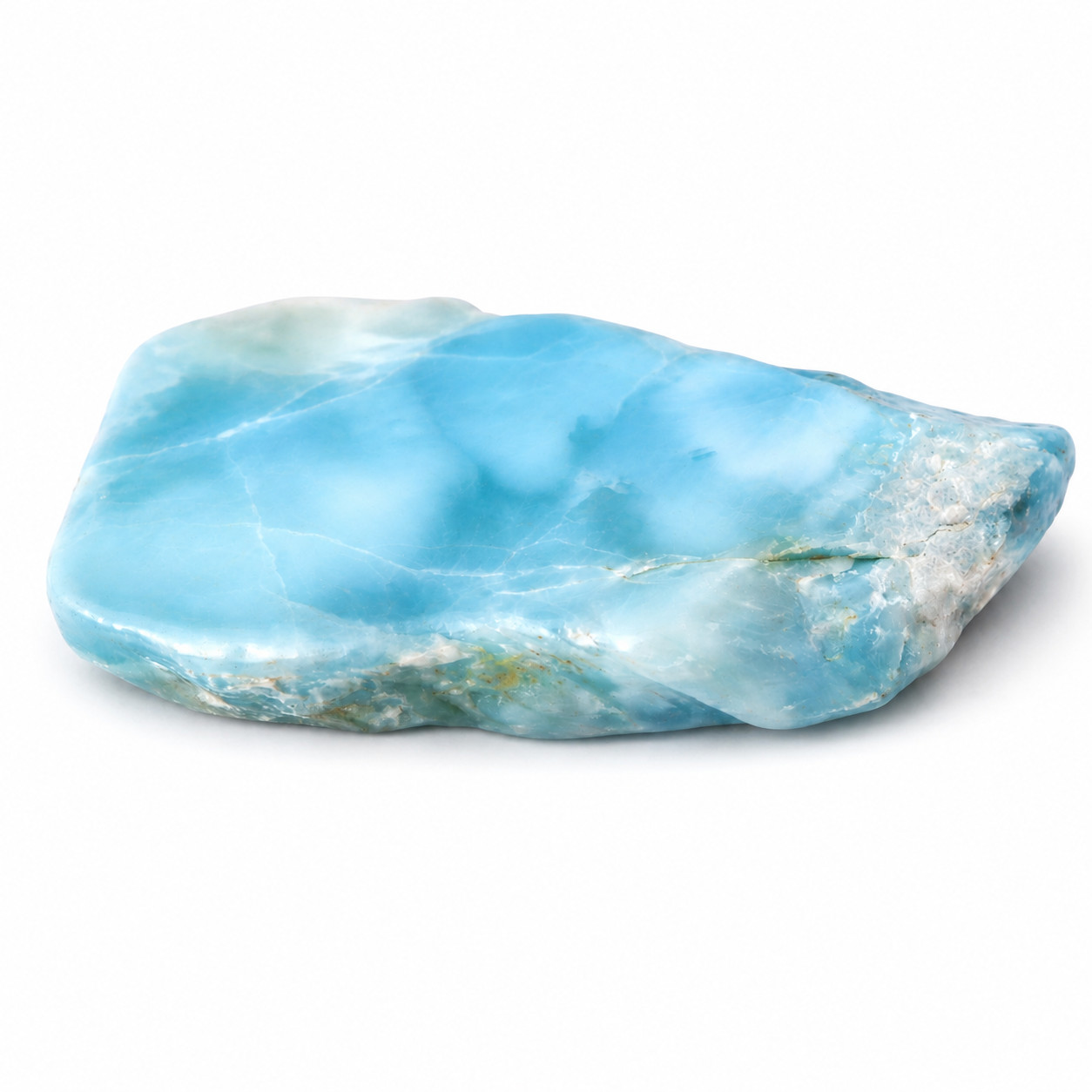 Charming Design Natural Sky Blue Larimar Slab Slice Specimen 38mm 15.9g