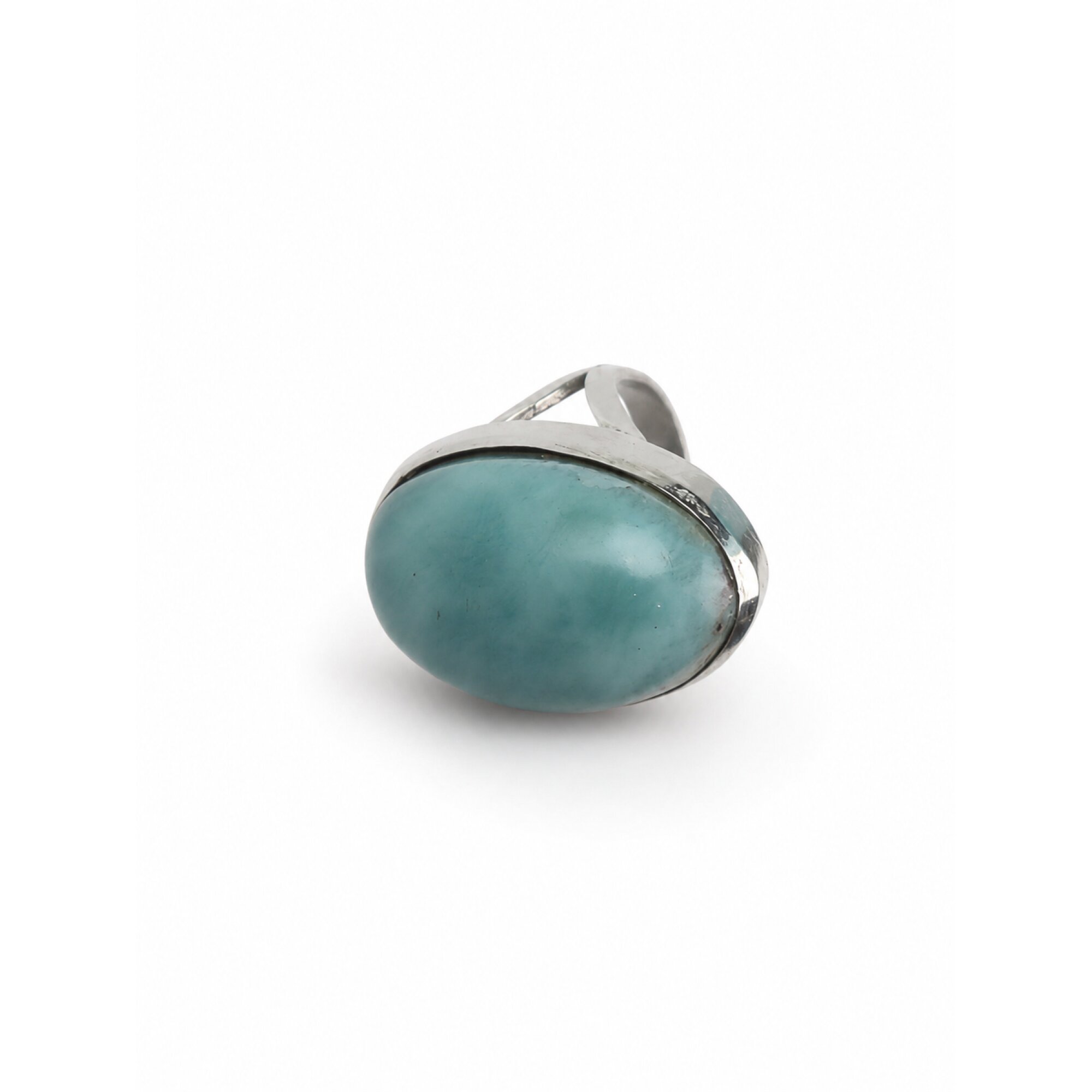 Handmade Sky Blue Larimar 925 Sterling Silver Ring #8.25 – photo 2