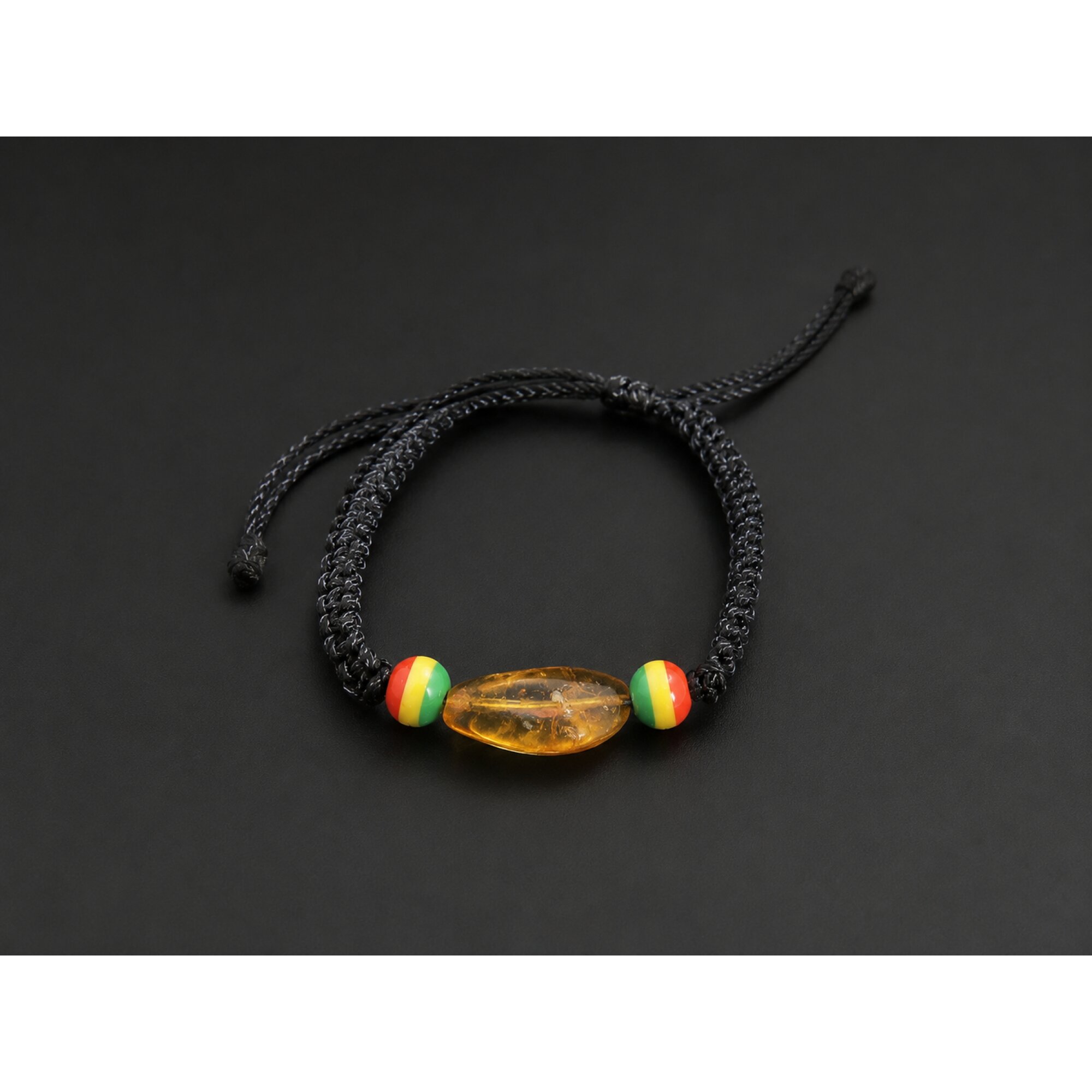 Authentic Clear Yellow Orange Dominican Amber Bracelet 26mm – photo 3