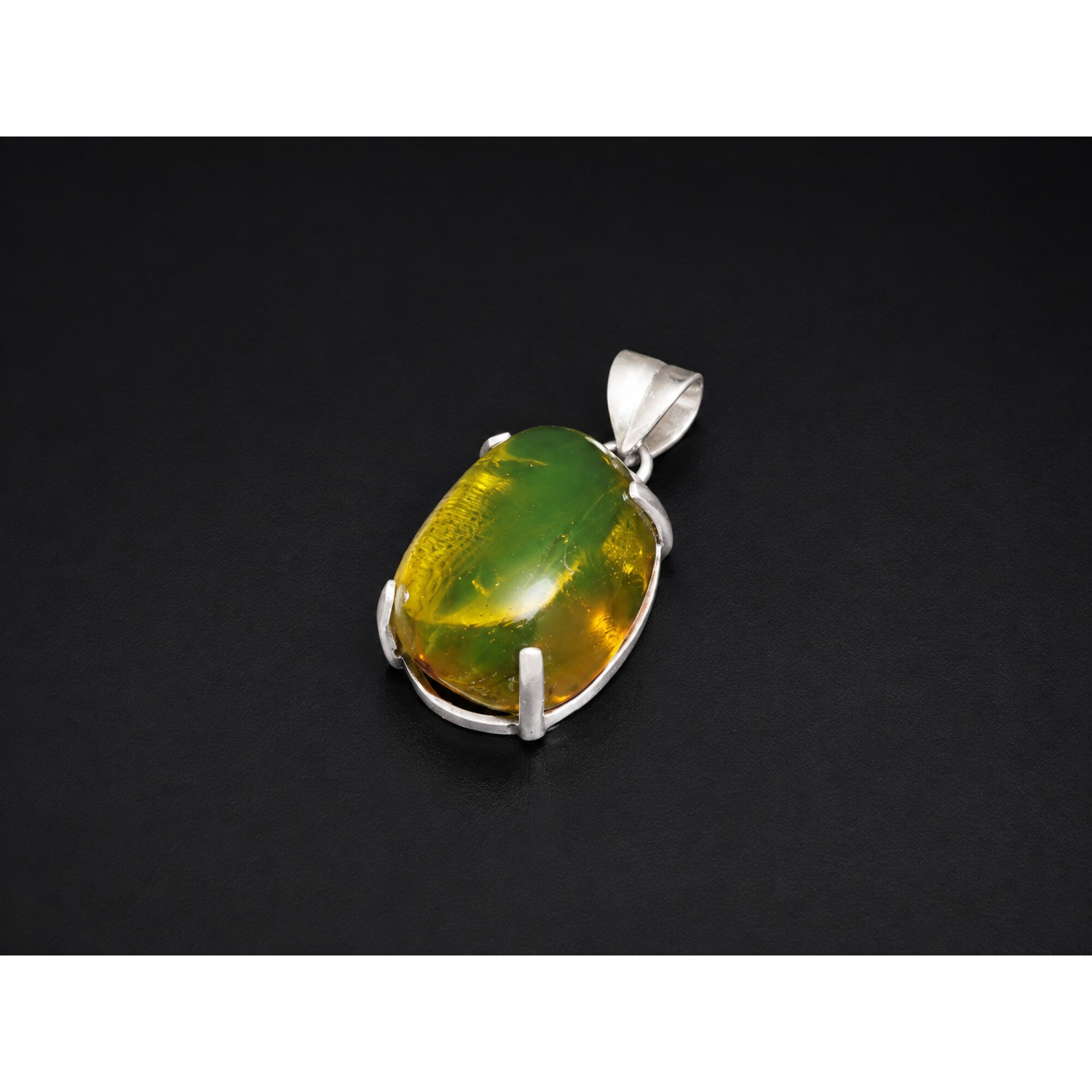 Handmade Clear Ant Dominican Amber 925 Sterling Silver Fossils 34mm 5.1g – photo 4