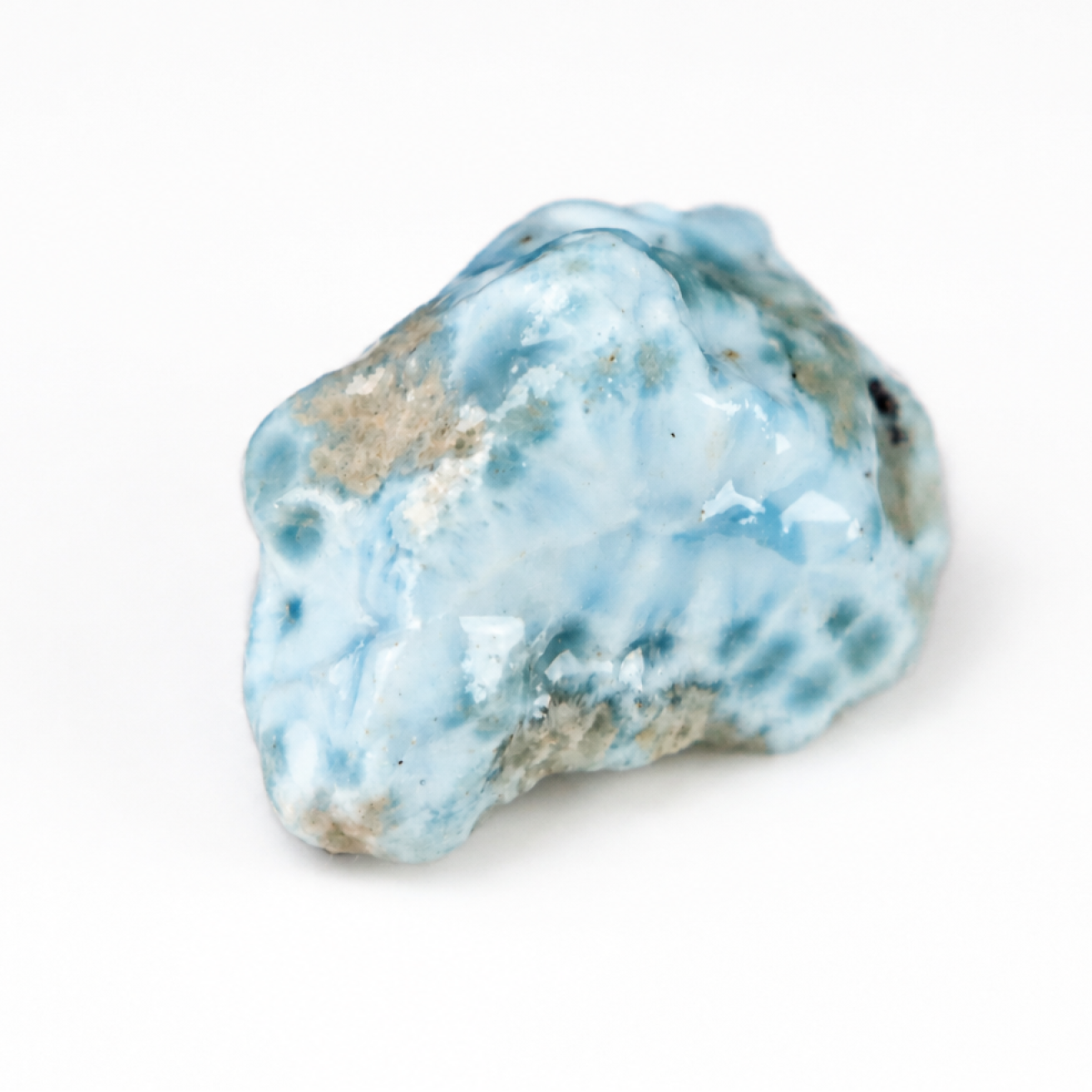 green blue Natural Dominican Larimar chunk Rough Specimen 43 mm