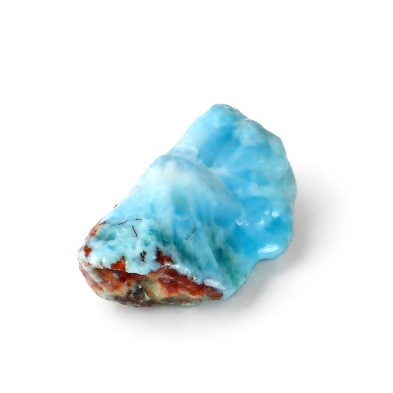 sky blue Natural Dominican Larimar chunk Rough Specimen 35 mm