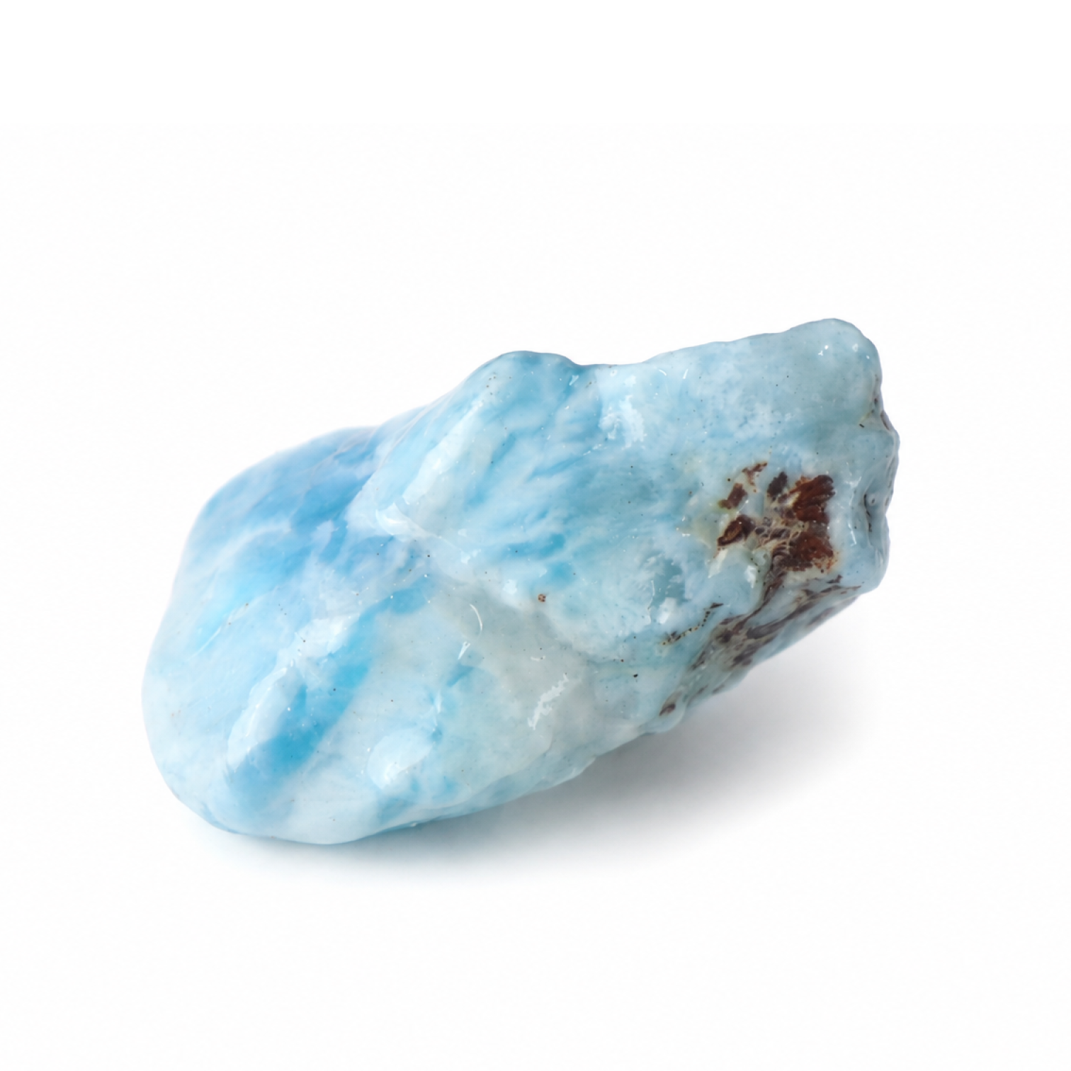 sky blue Natural Dominican Larimar chunk Rough Specimen 34 mm