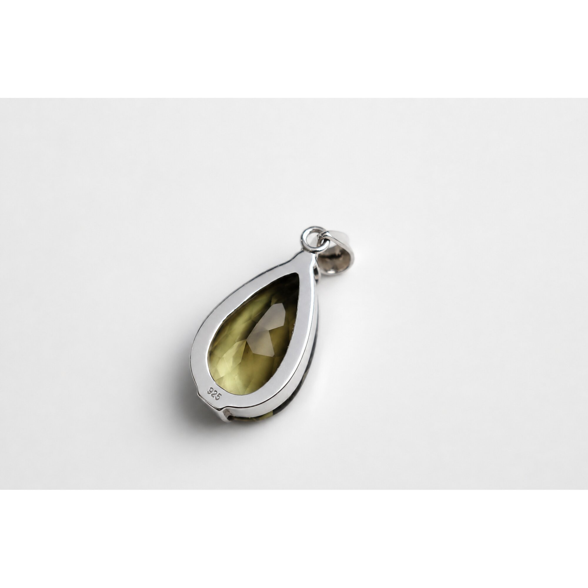brown Natural smokey quartz teardrop 925 Sterling Silver Pendant 40 mm – photo 5
