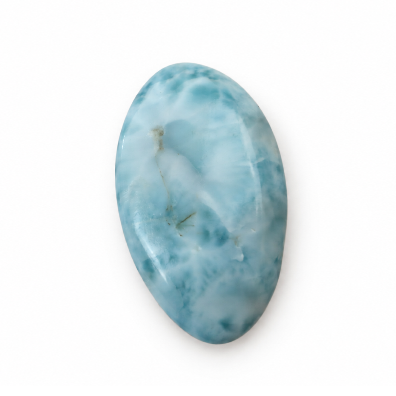 Genuine Sky Blue Larimar Oval No Metal Stones 38mm 0g