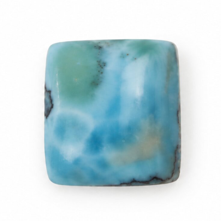 Genuine Sky Blue Larimar Square Stone 15mm
