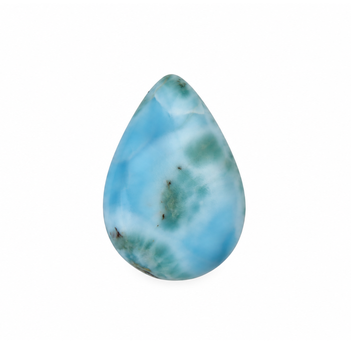 Handmade - green - blue - larimar - Polished - 31mm