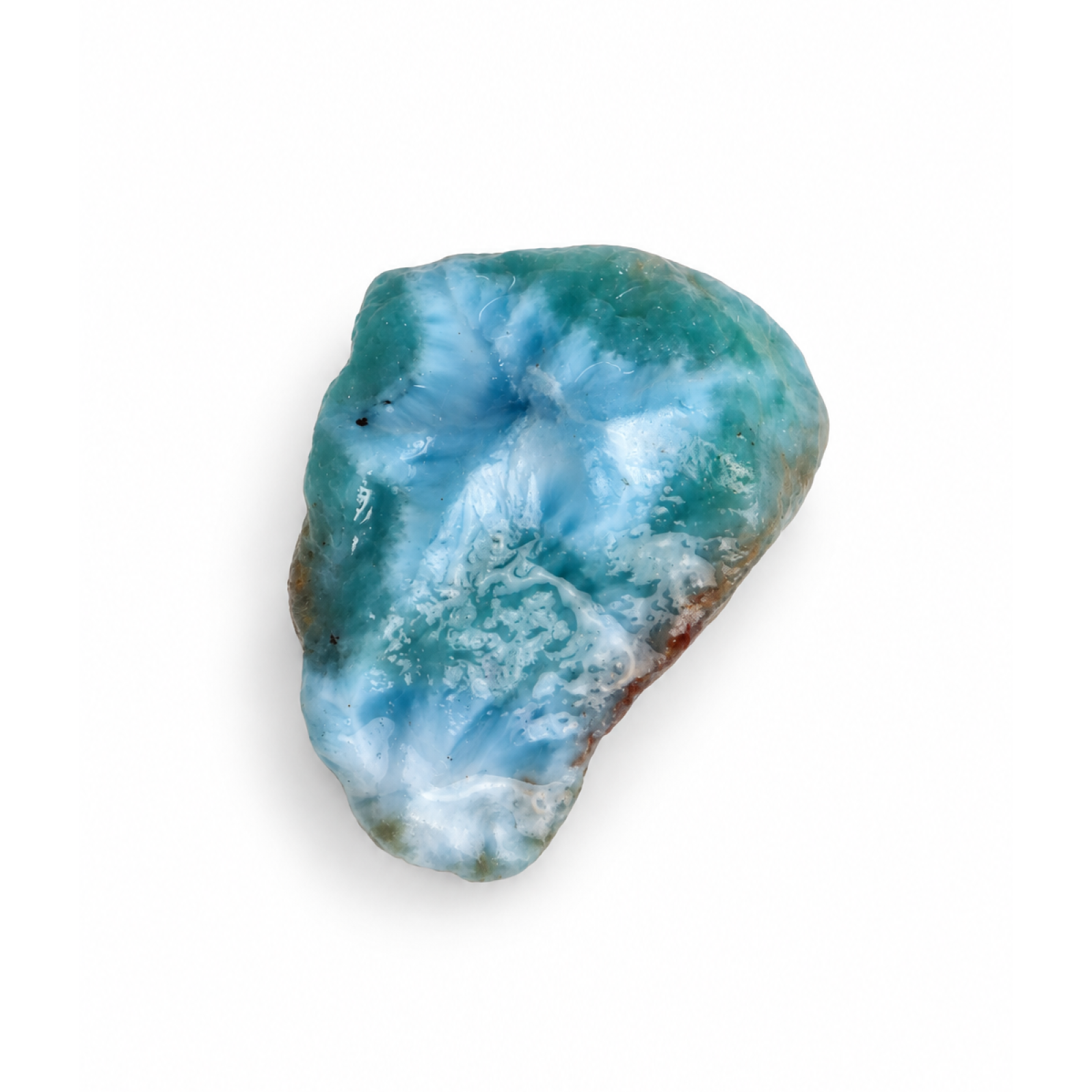Pure natural sky blue rough Dominican Larimar 37mm
