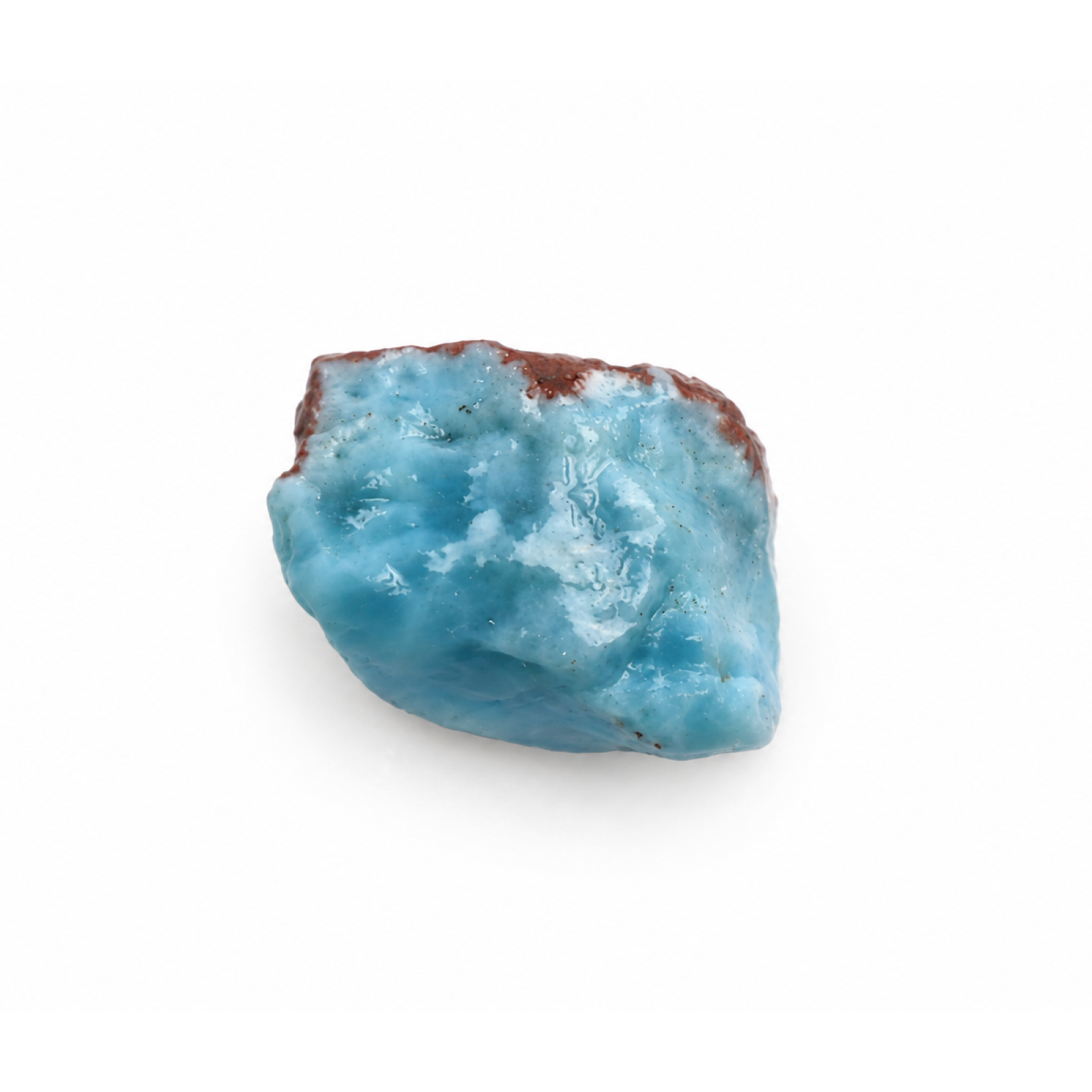 Natural sky blue rough Dominican Larimar 27mm