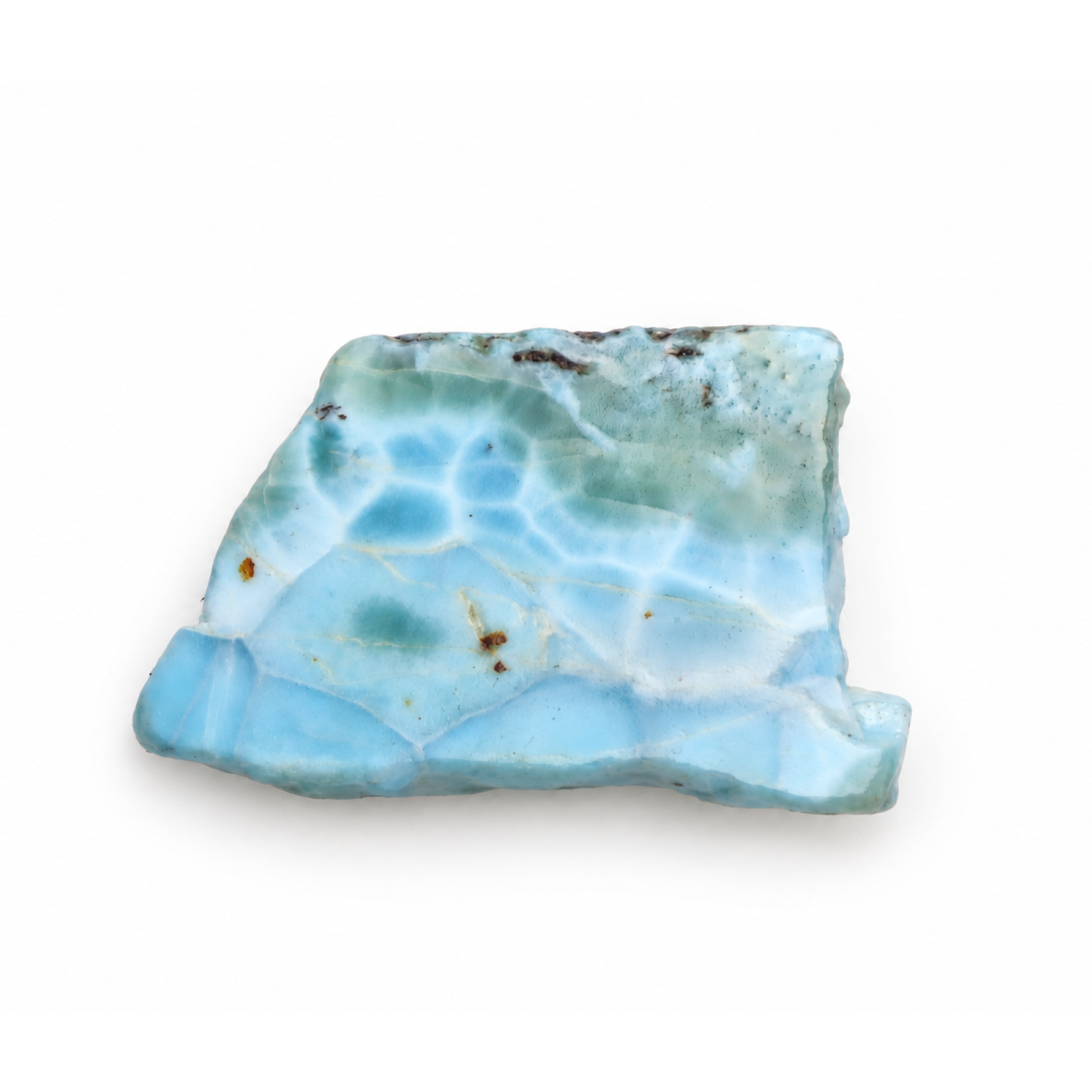 Untreated sky blue rough Dominican Larimar 61mm