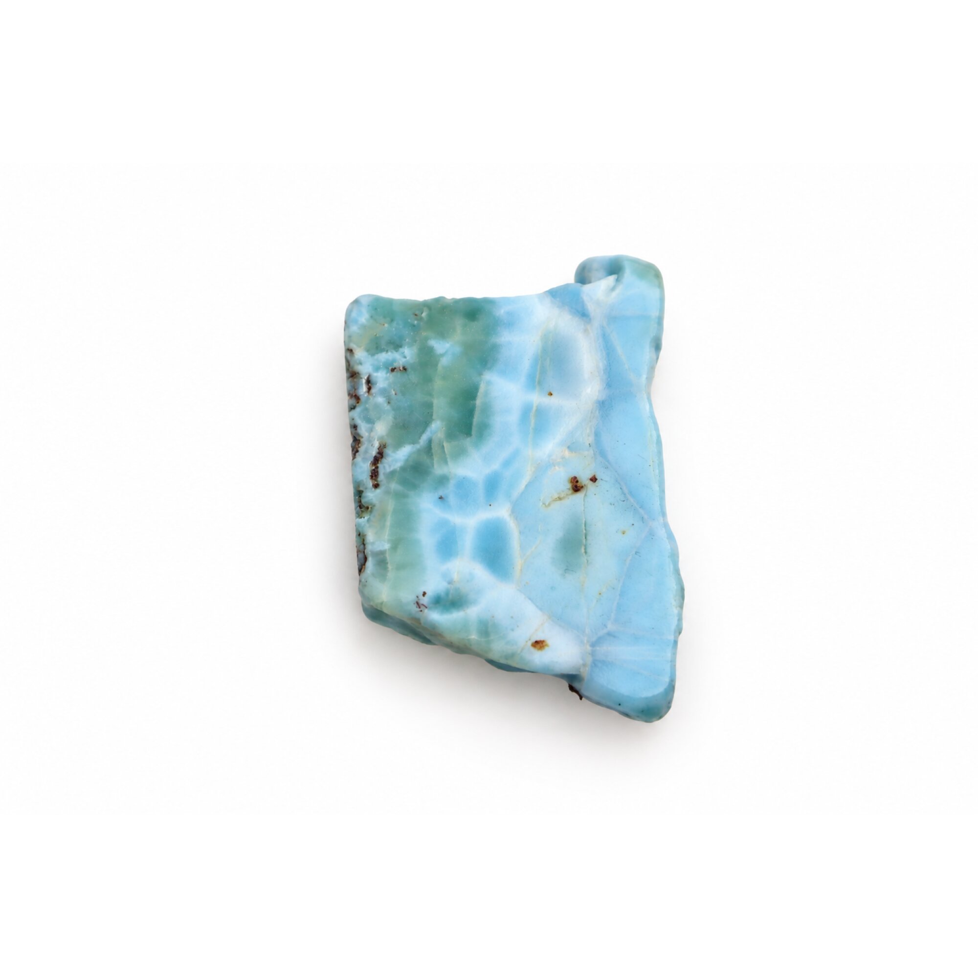 Untreated sky blue rough Dominican Larimar 61mm – photo 2