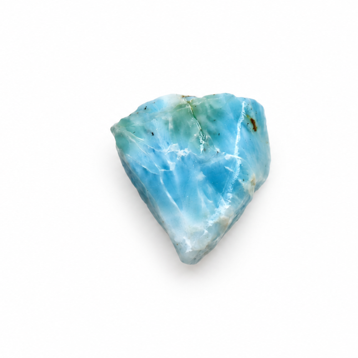 Untreated sky blue rough Dominican Larimar 29mm
