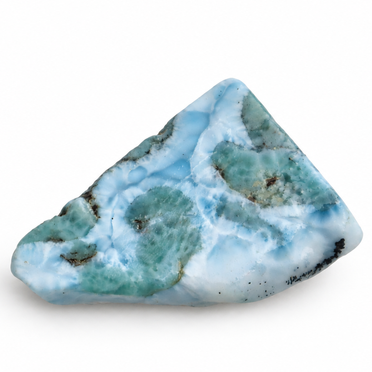 Untreated green blue rough Dominican Larimar 61mm