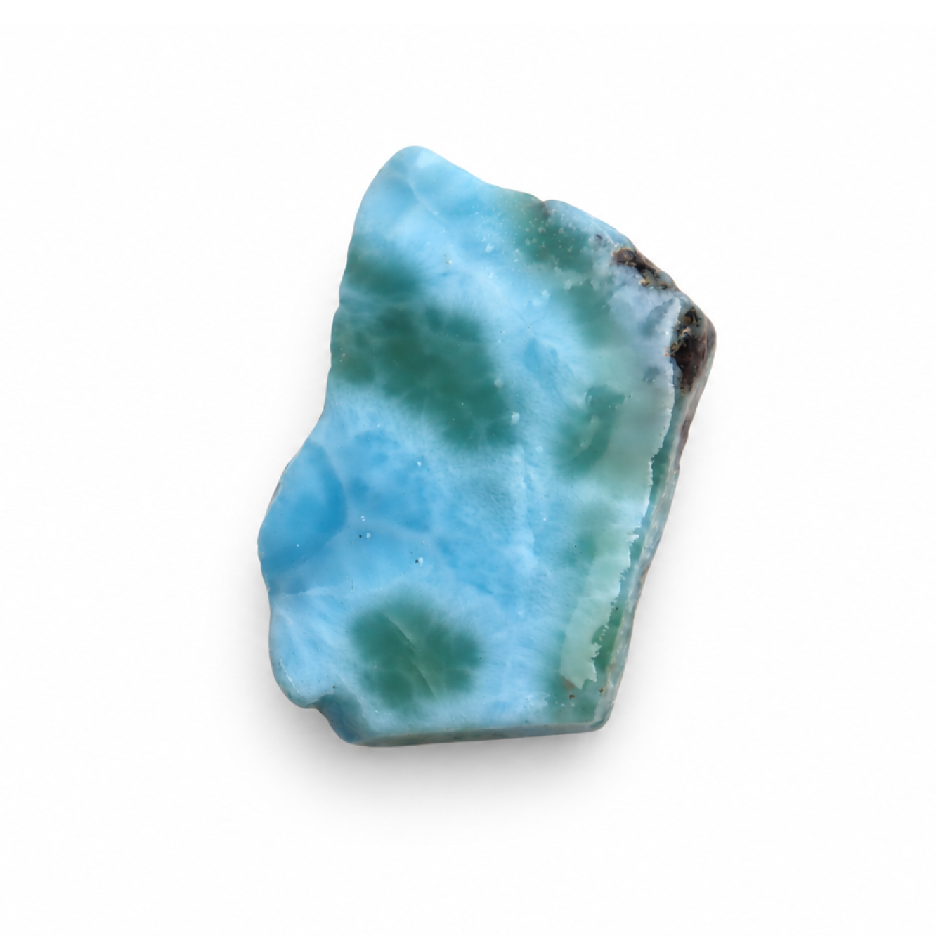 Naturally beautiful green blue rough Dominican Larimar 49mm