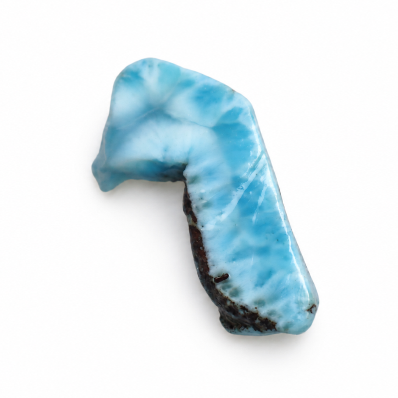 Naturally beautiful sky blue rough Dominican Larimar 61mm