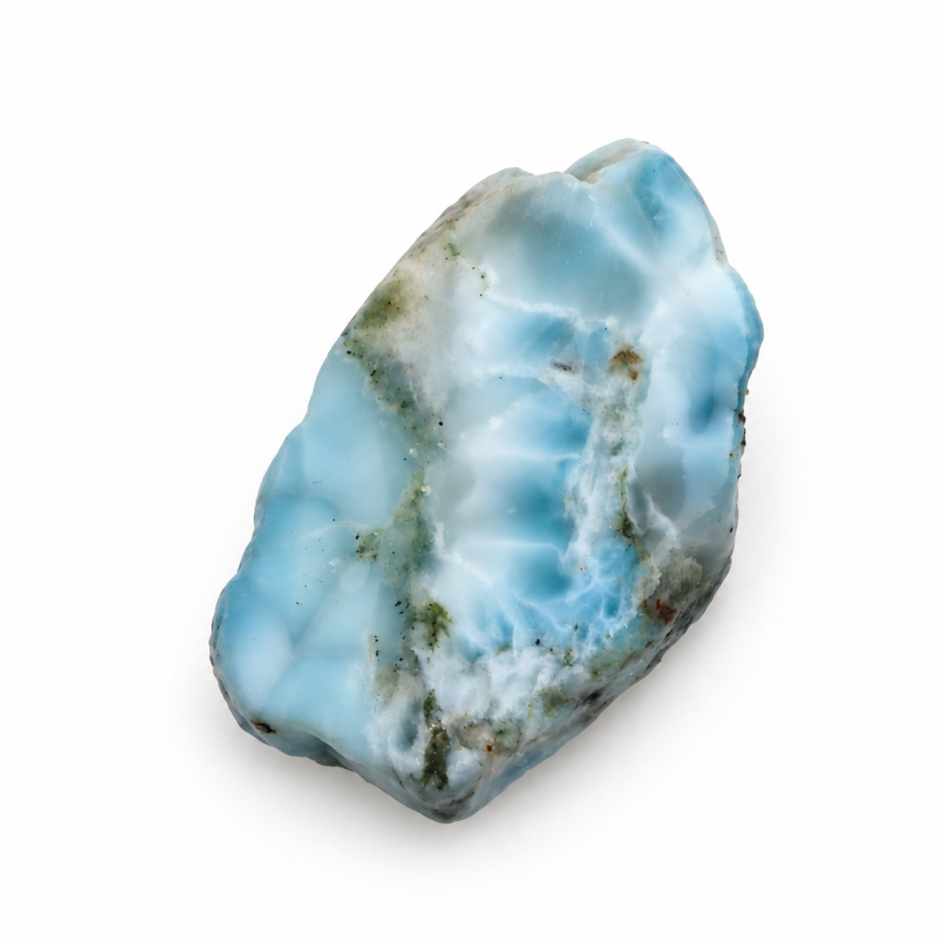 Natural ocean blue rough Dominican Larimar 49mm