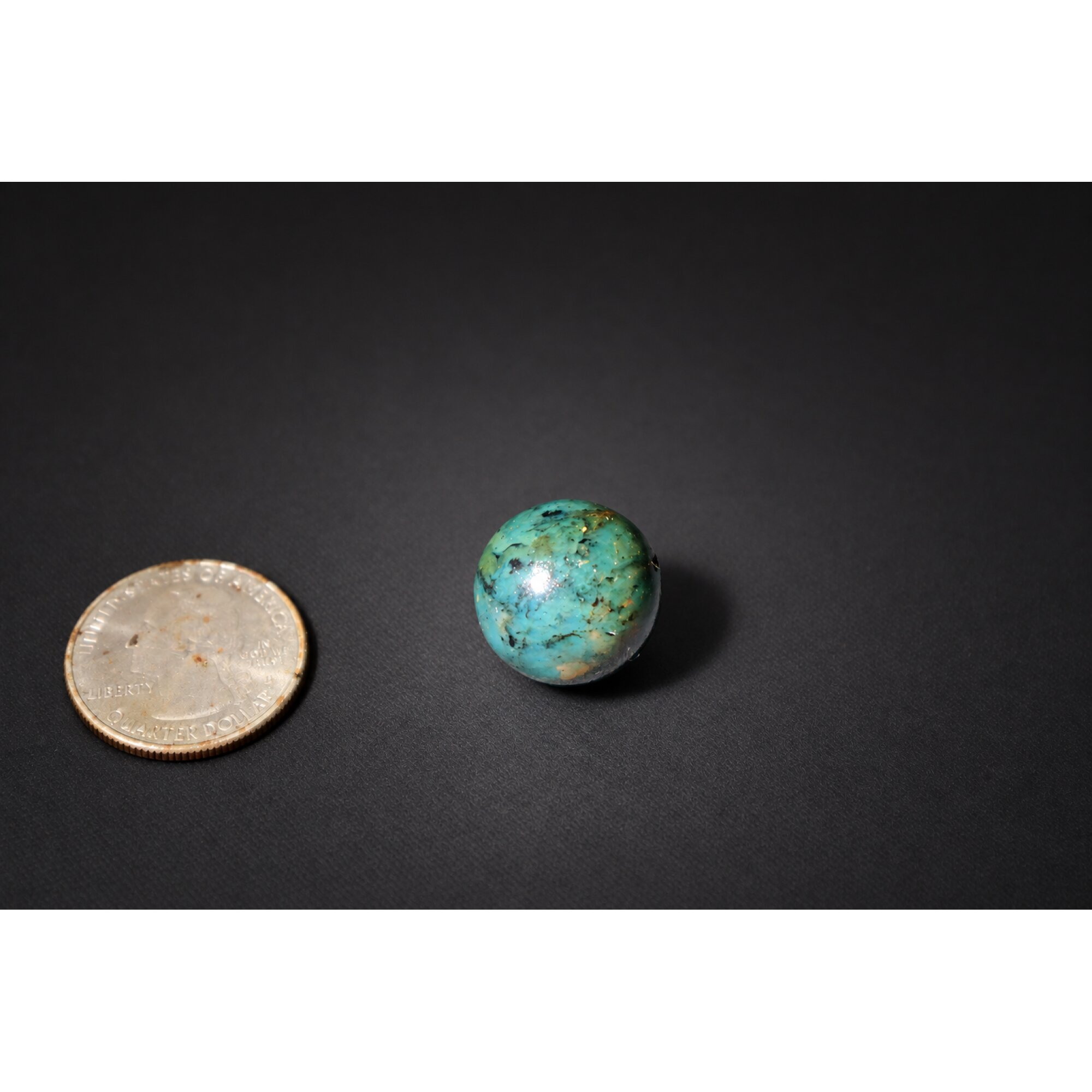 Natural cognac blue Dominican amber sphere/ball 19mm – photo 6