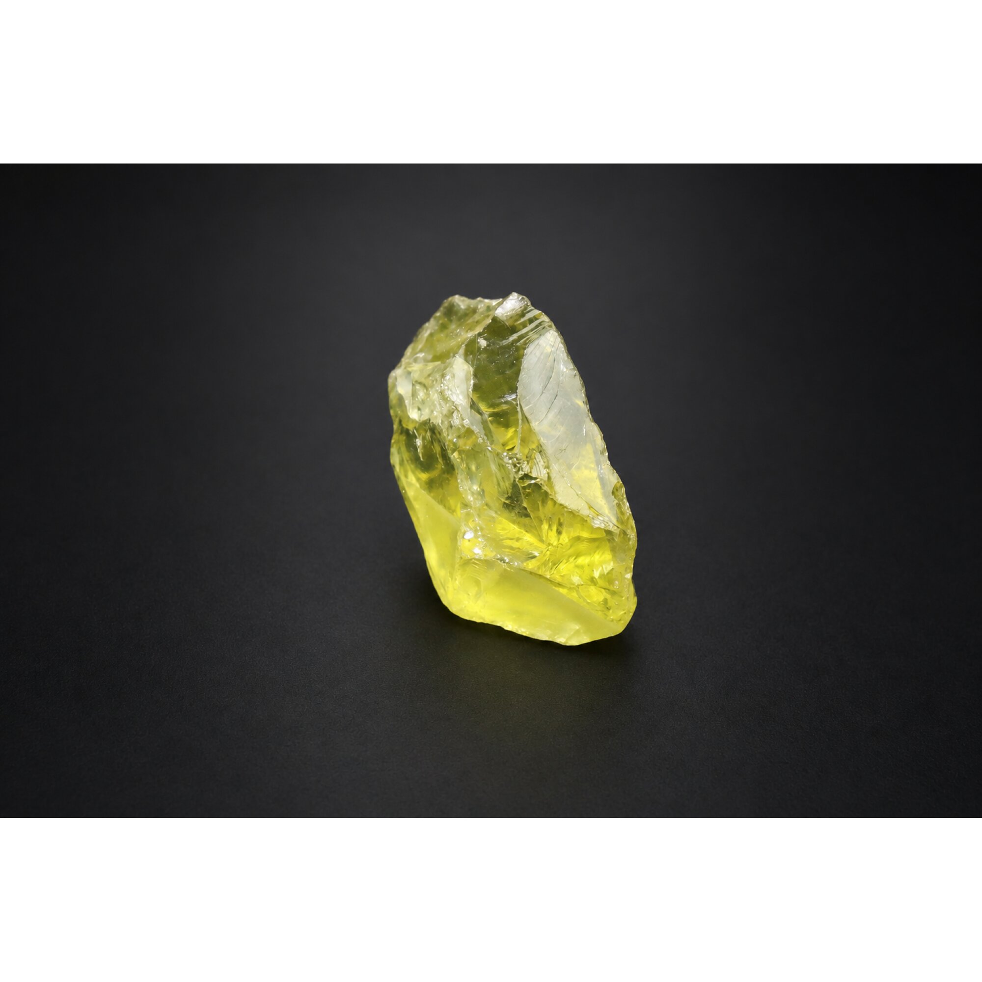 Genuine yellow prasiolite / green quartz raw specimen 40mm – photo 2