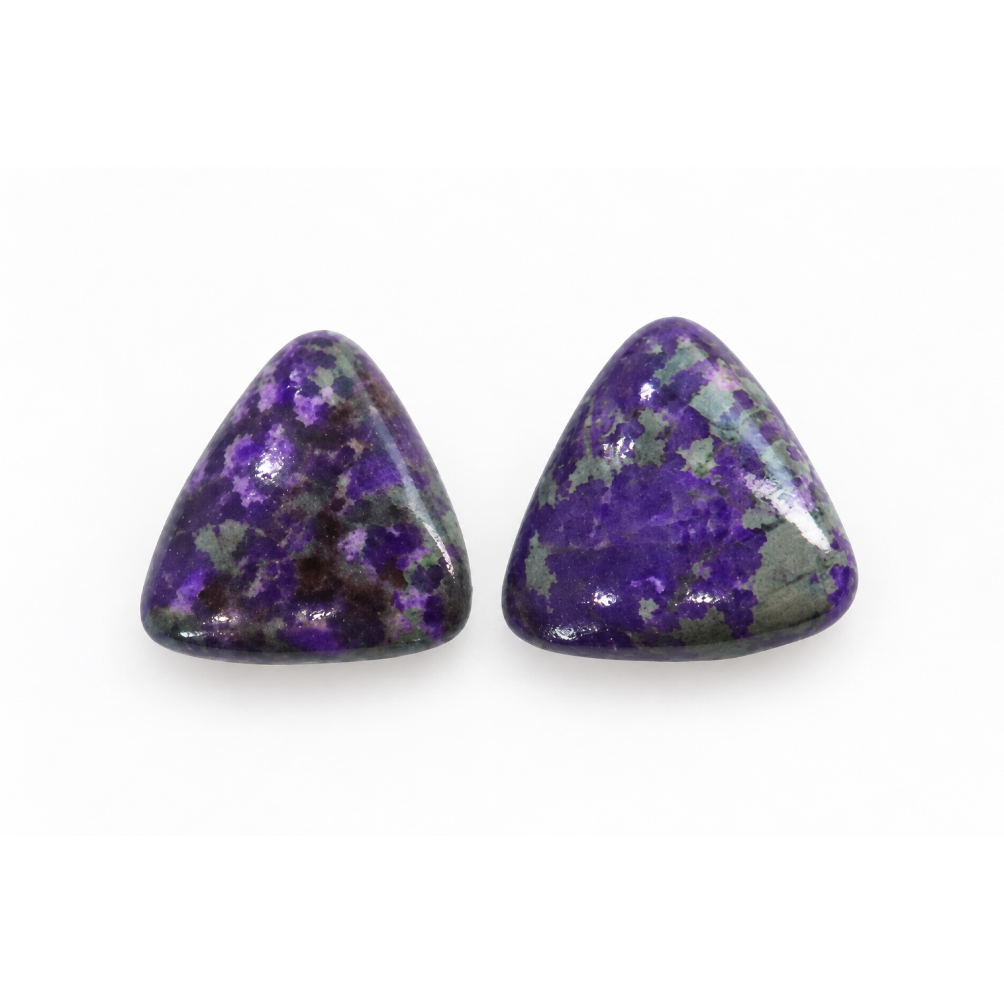 Earth mined purple sugilite matched pair 17mm