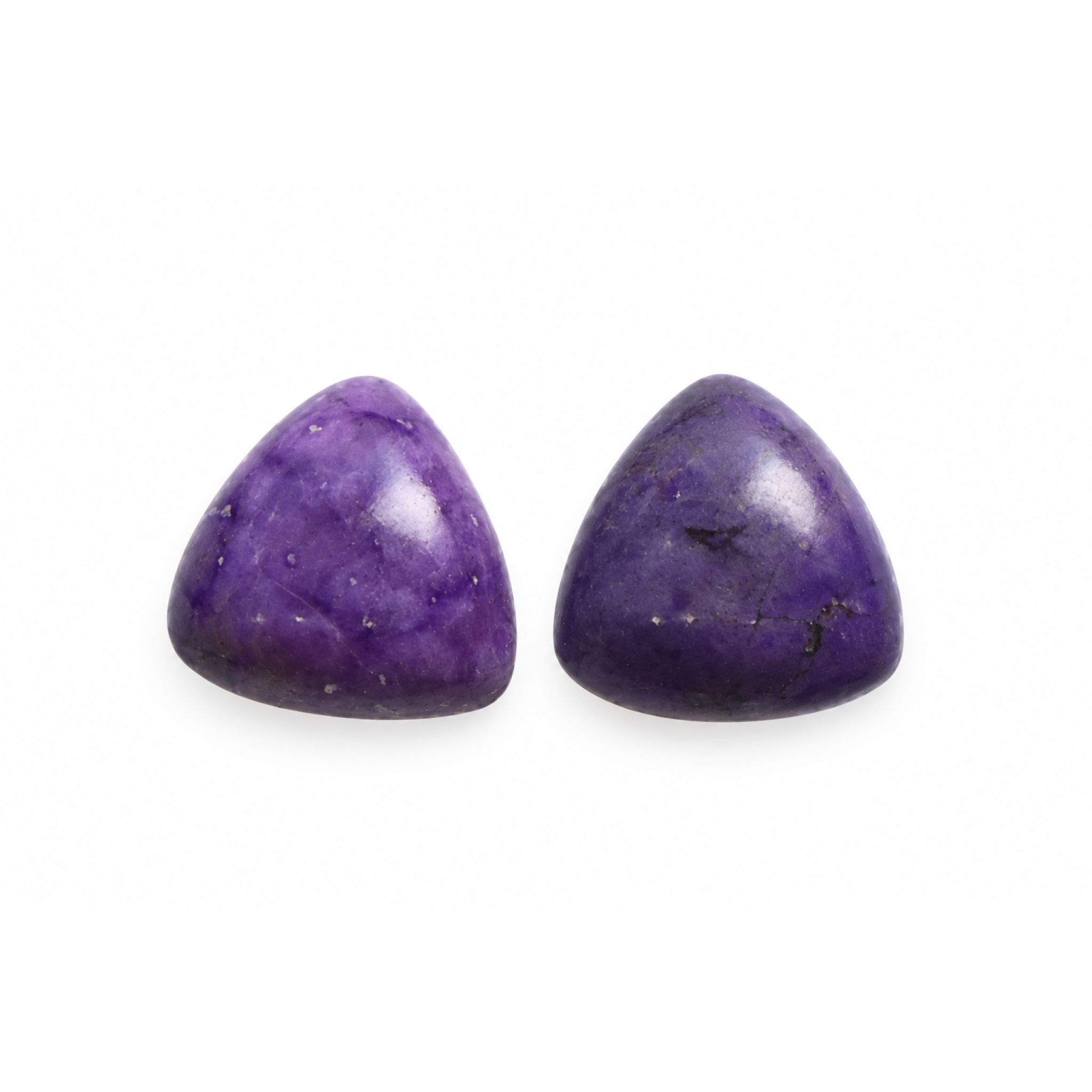 Real purple sugilite matched pair 13mm