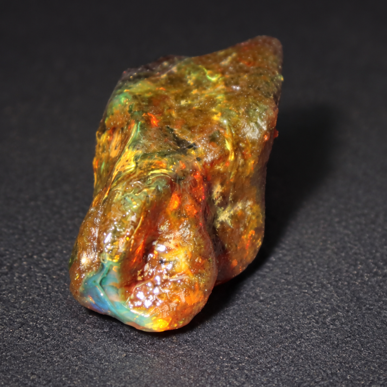 Authentic sky blue rough specimen Dominican amber 43mm