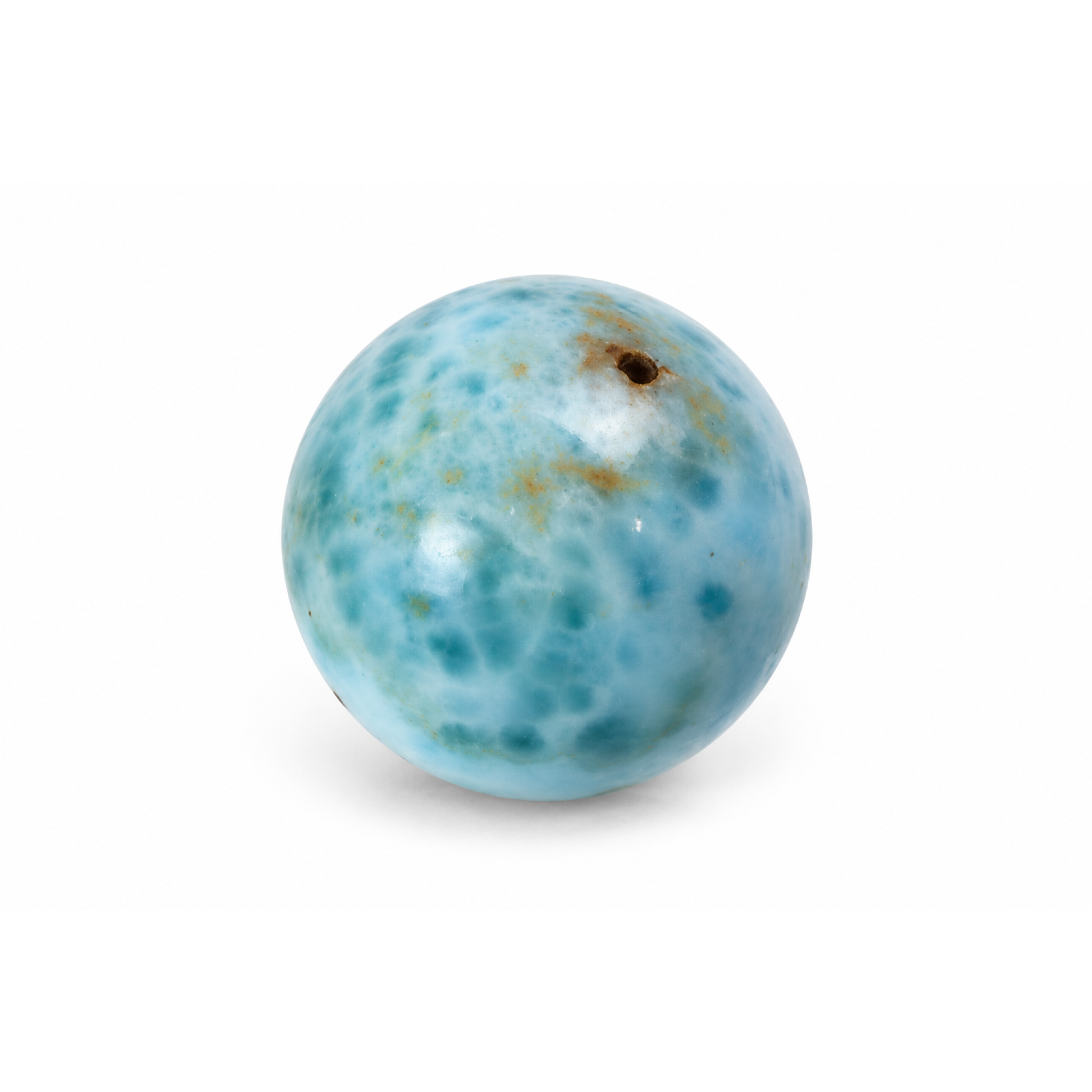 Authentic sky blue Dominican Larimar bead 17.6mm