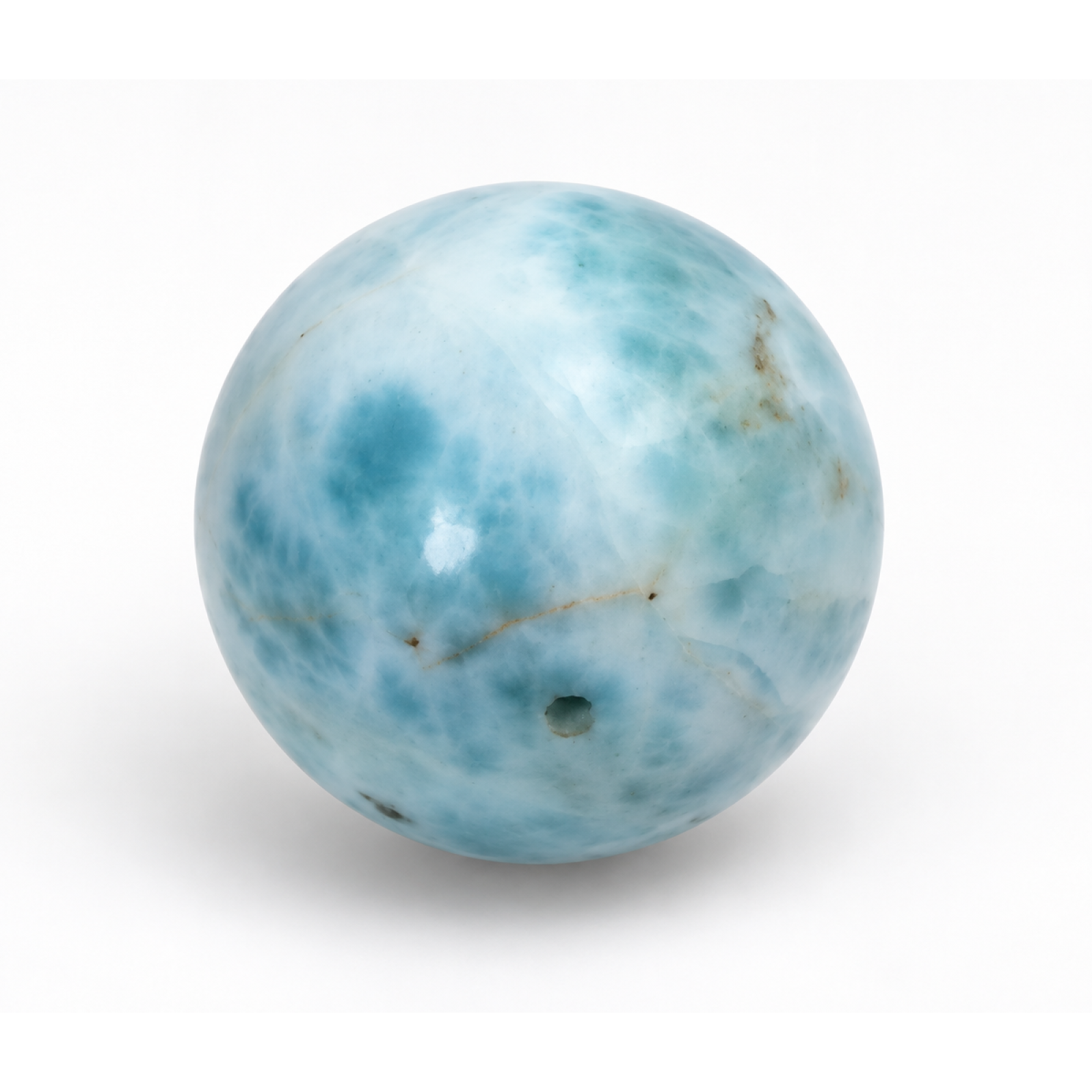 Genuine sky blue Dominican Larimar bead 18mm