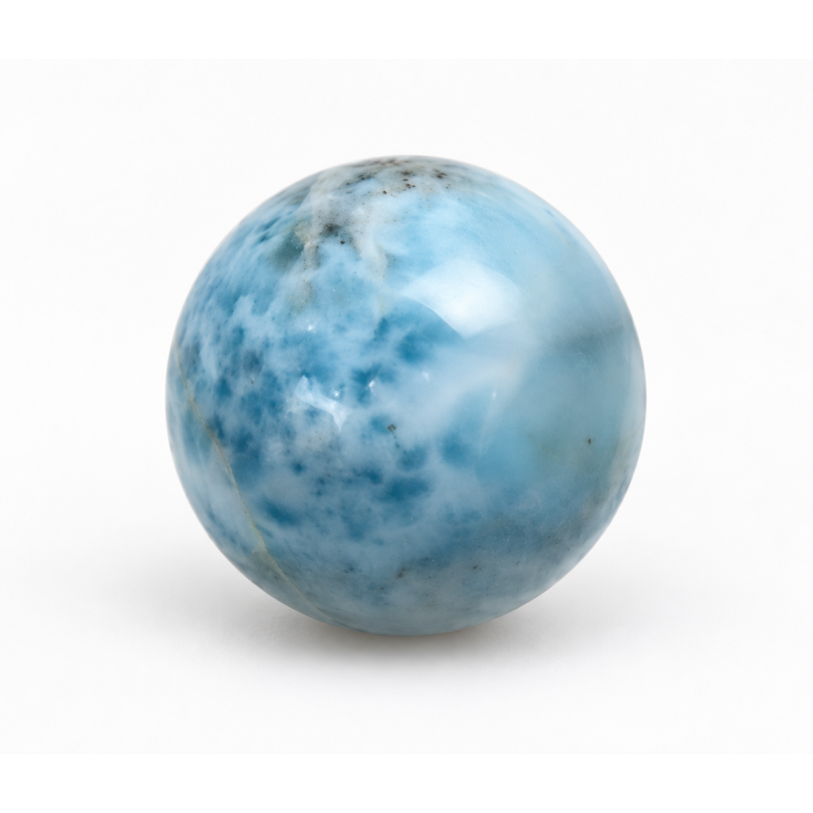 Original deep blue Dominican Larimar bead 16mm