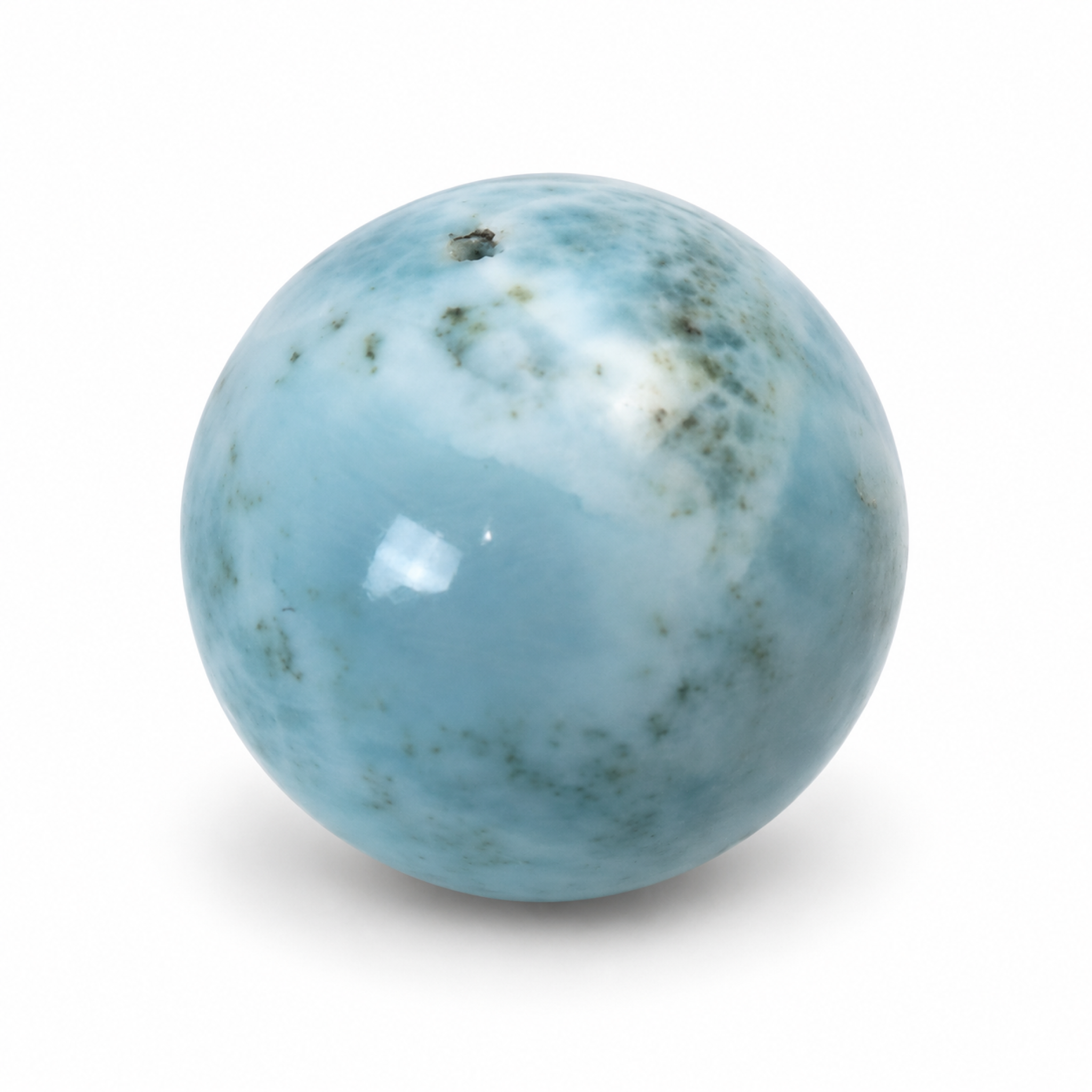 Authentic light blue Dominican Larimar bead 18.6mm