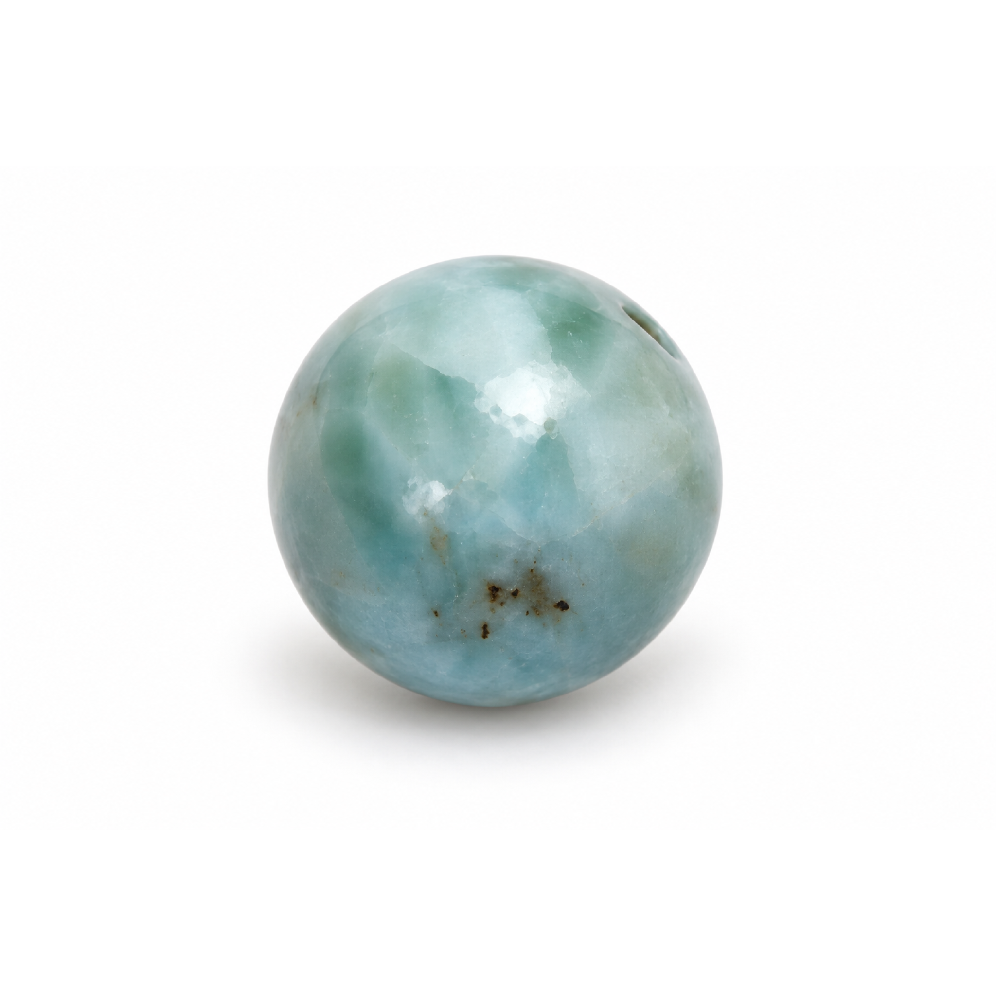 Authentic light blue Dominican Larimar bead 10.9mm