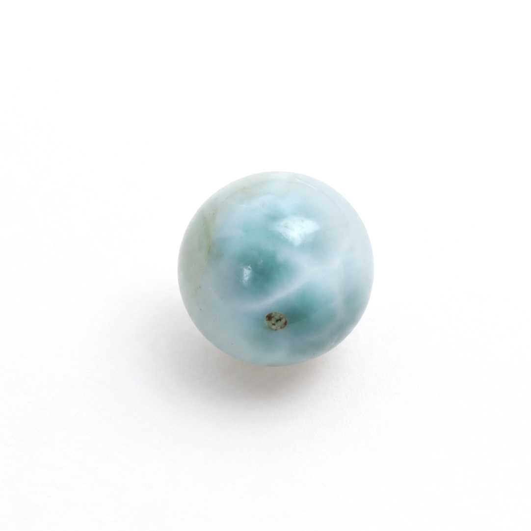 Genuine light blue Dominican Larimar bead 15mm
