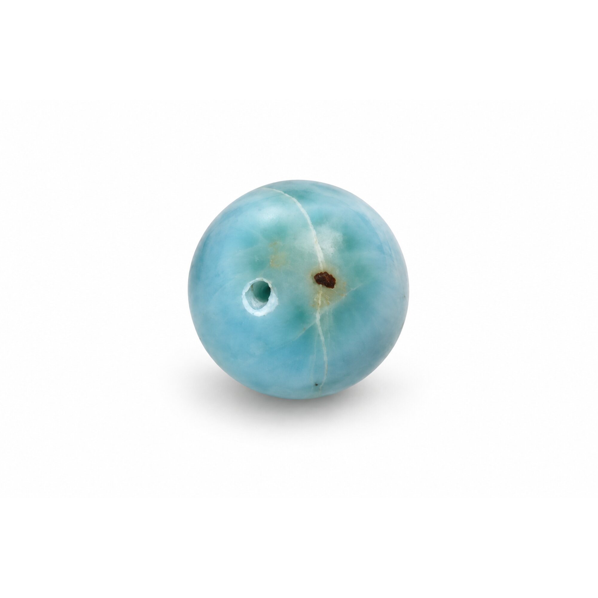Genuine sky blue Dominican Larimar bead 14.6mm – photo 4