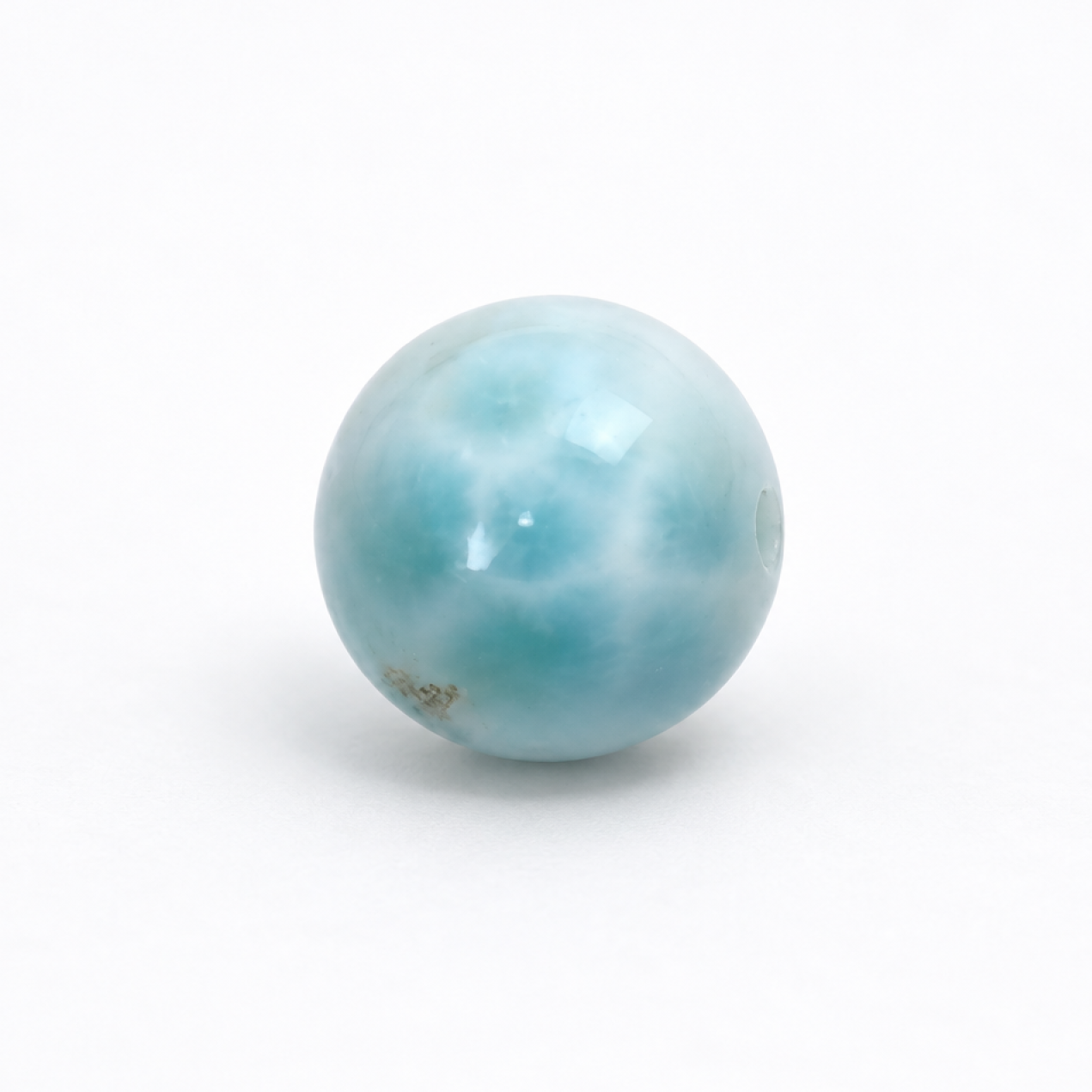 Genuine sky blue Dominican Larimar bead 13.5mm