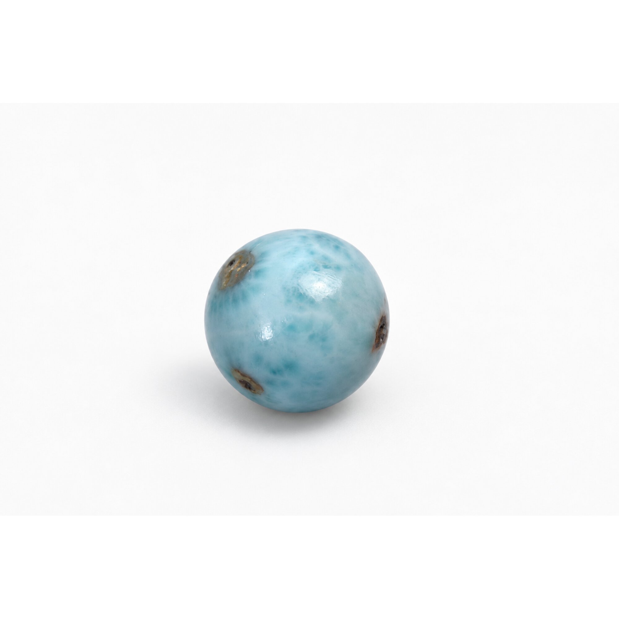 Genuine sky blue Dominican Larimar bead 15.8mm – photo 4