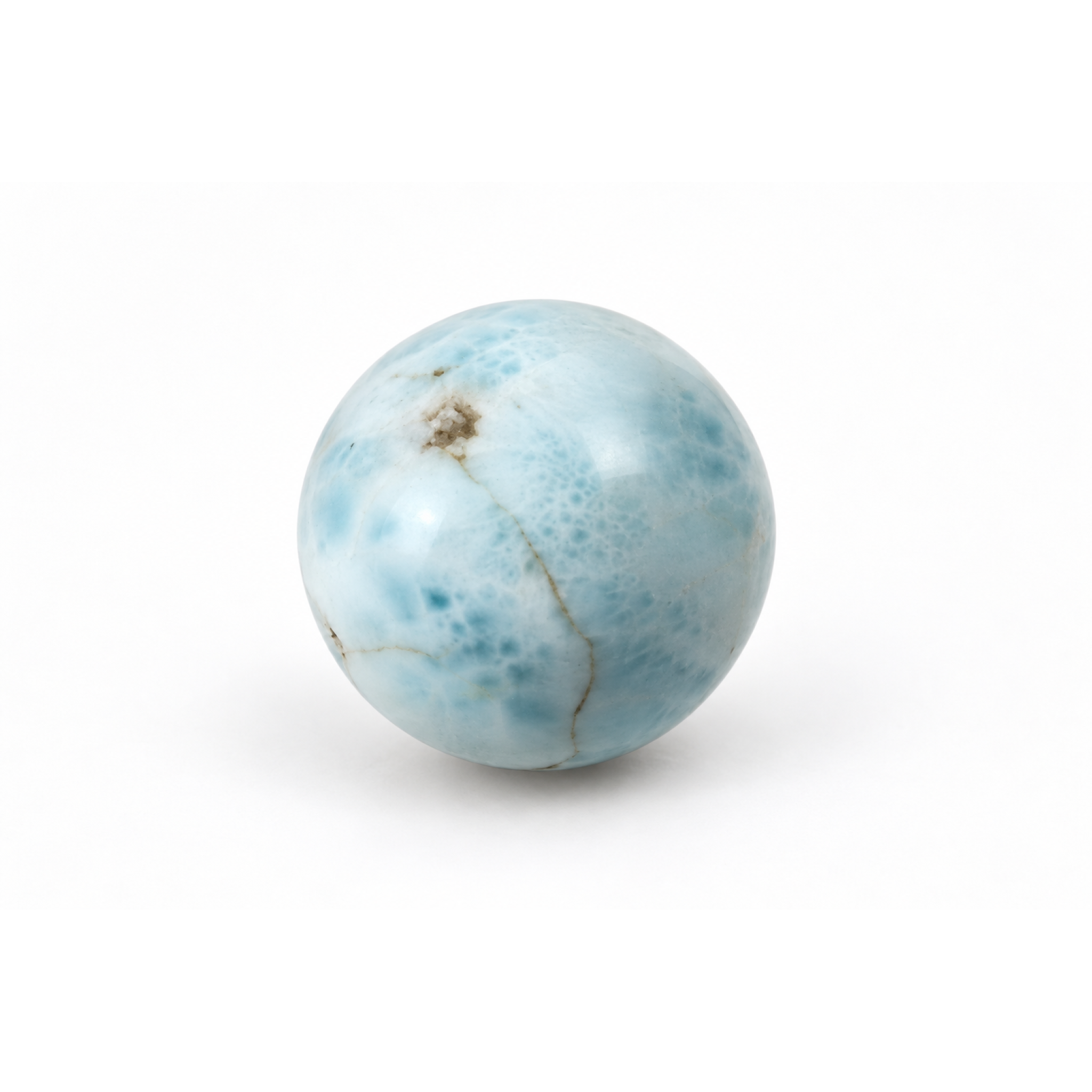 Genuine light blue Dominican Larimar bead 14.3mm