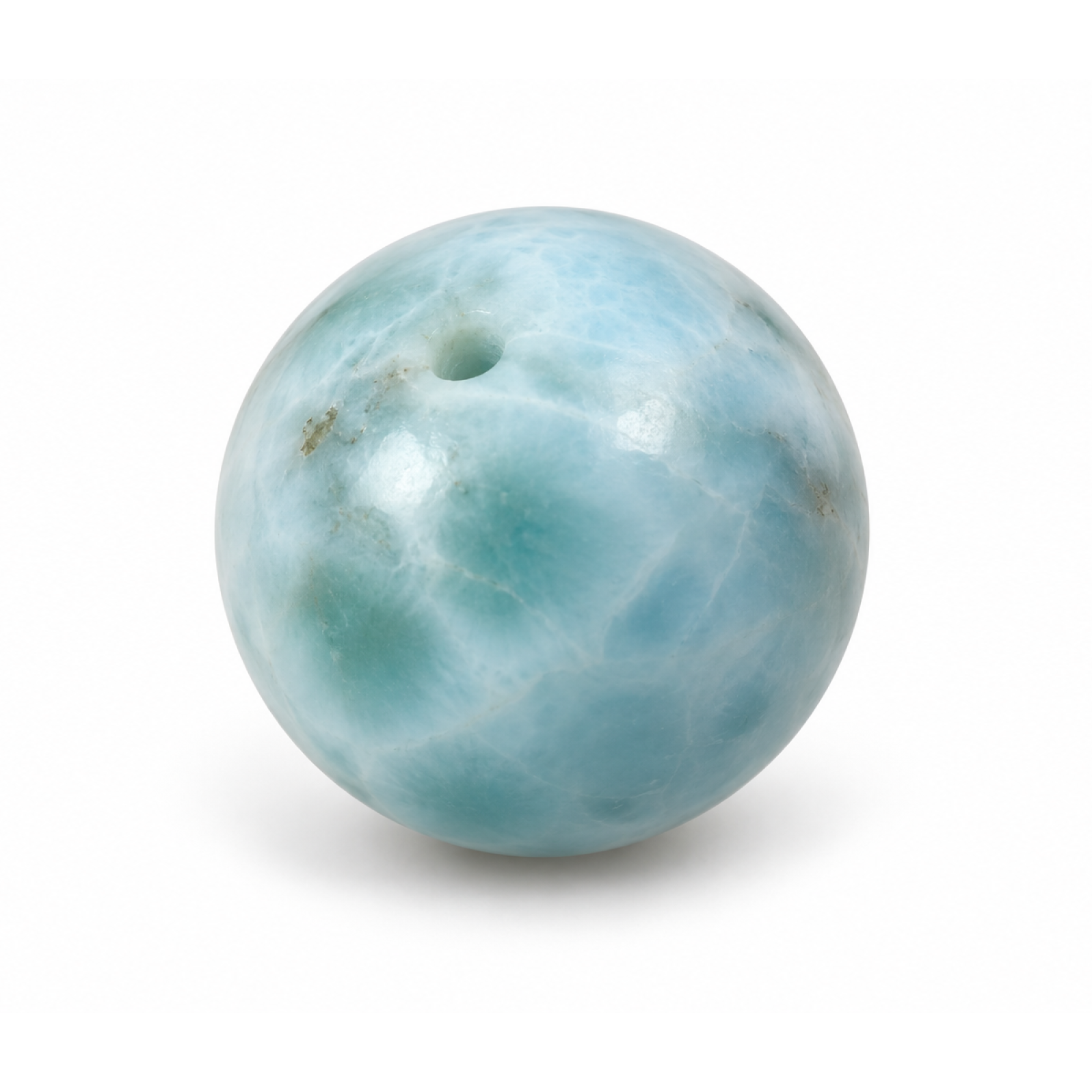 Genuine light blue Dominican Larimar bead 10.3mm