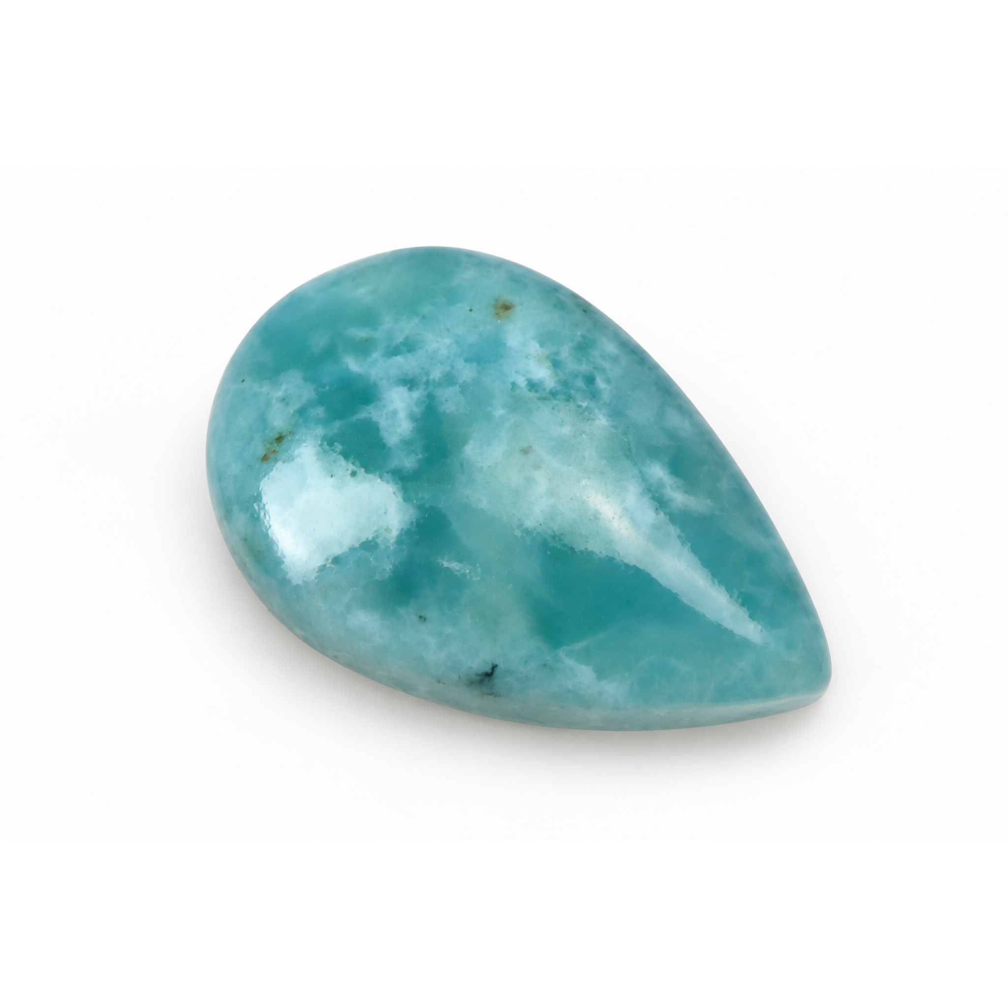 Authentic ocean blue polished Dominican Larimar 25mm – photo 4