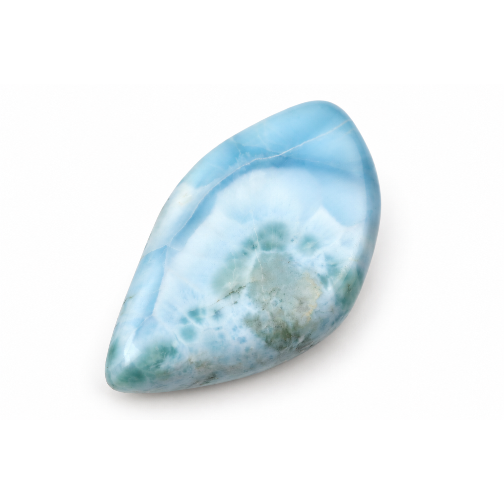 Authentic sea blue Dominican Larimar cabochon 48mm – photo 4