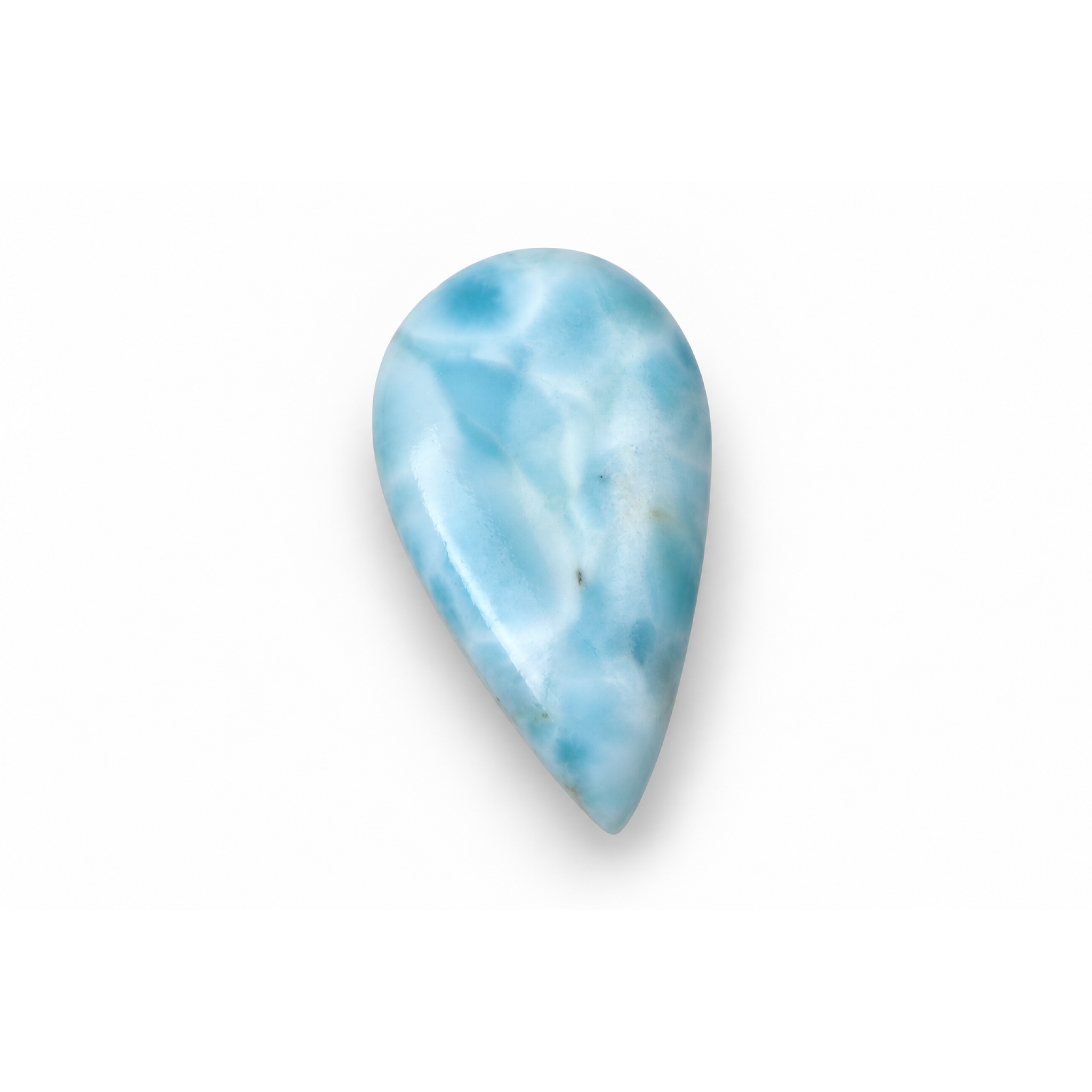 Genuine sky blue Dominican Larimar cabochon 29mm – photo 4