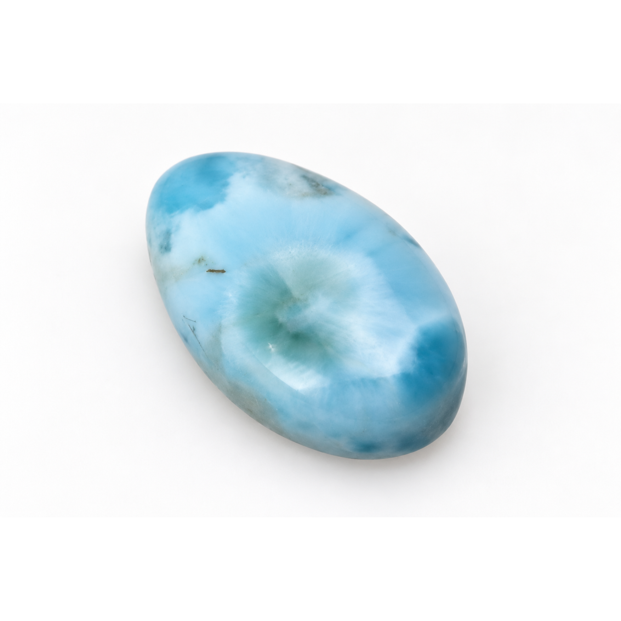 Genuine sky blue Dominican Larimar cabochon 20mm – photo 2