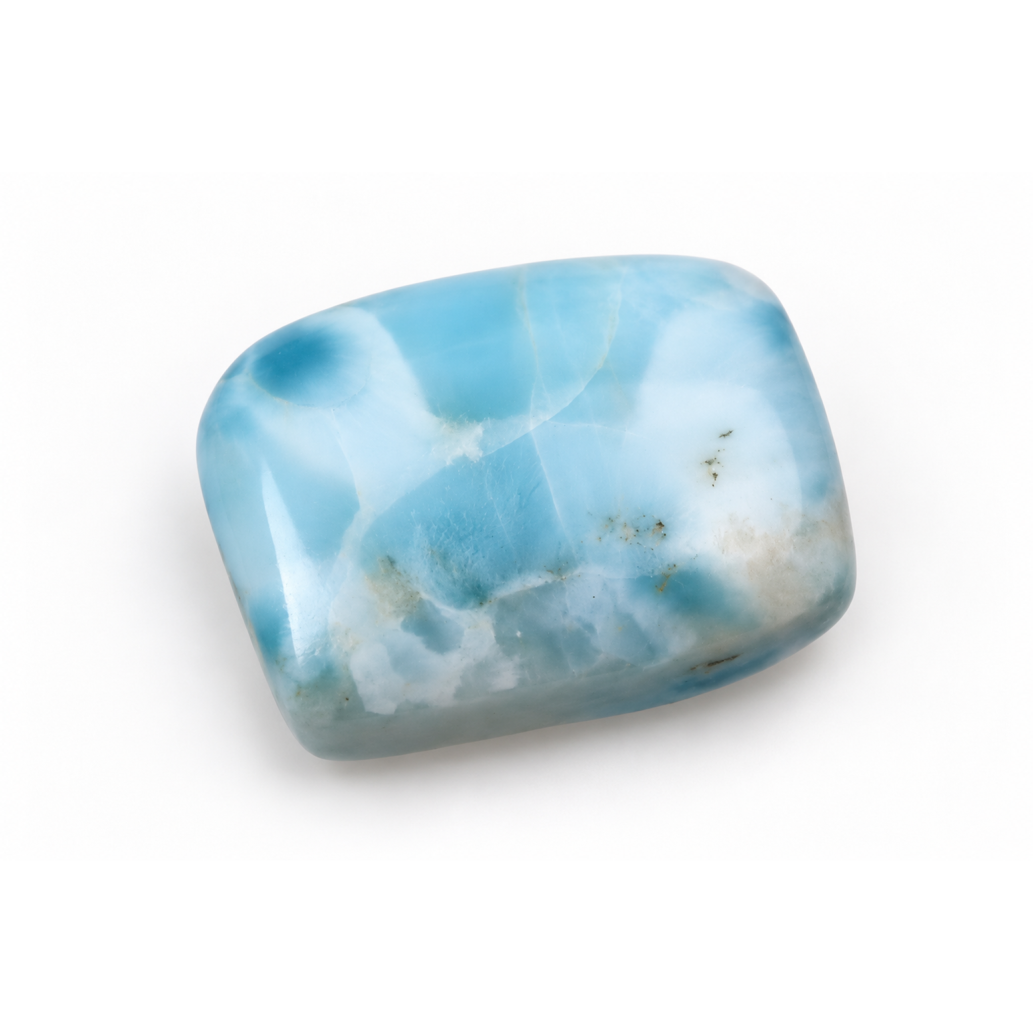 Genuine sky blue Dominican Larimar cabochon 25mm – photo 5