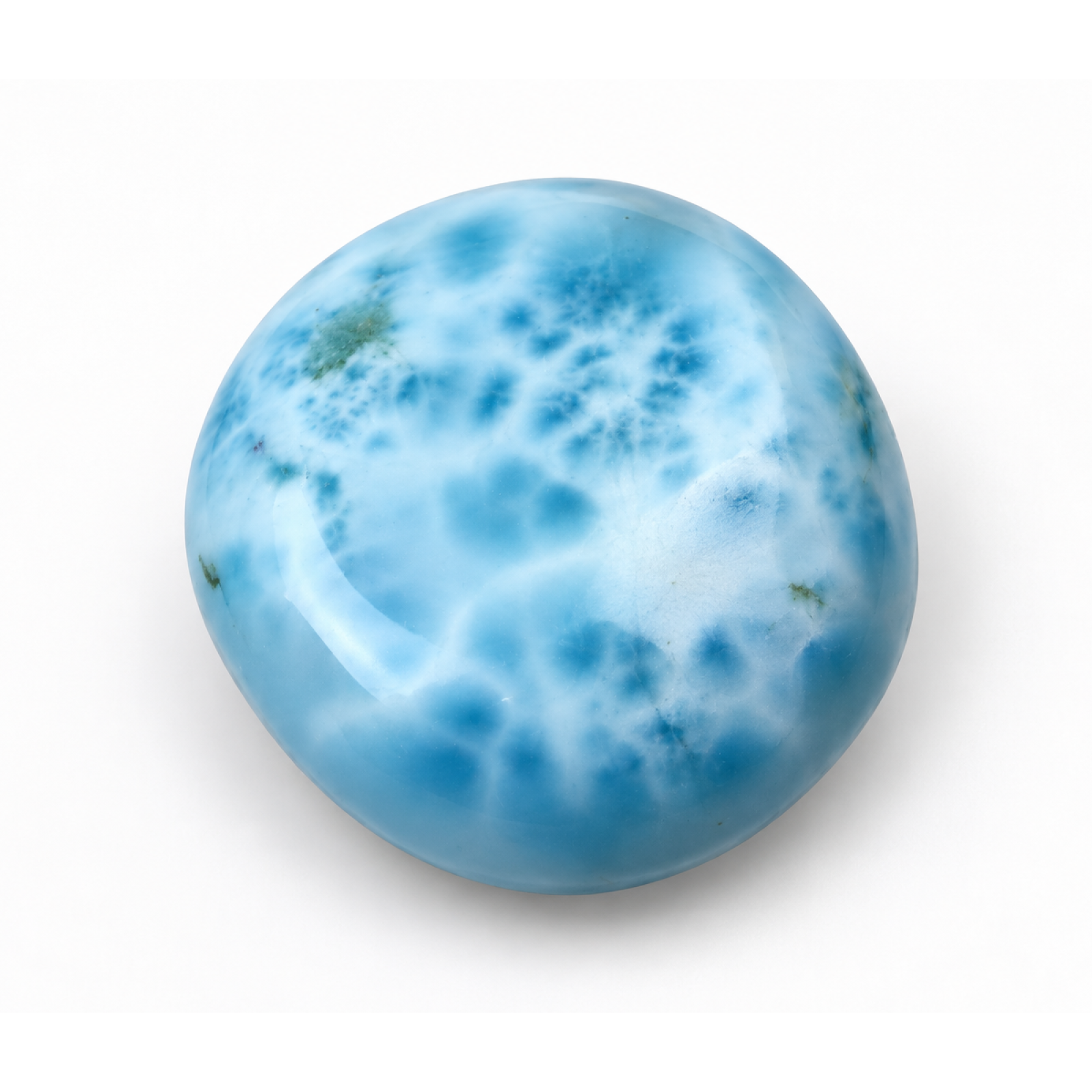 Genuine sky blue polished Dominican Larimar 20mm