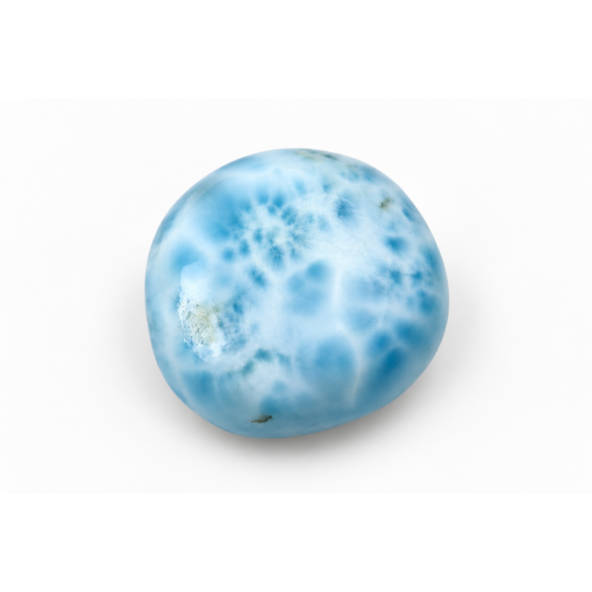 Genuine sky blue polished Dominican Larimar 20mm – photo 2