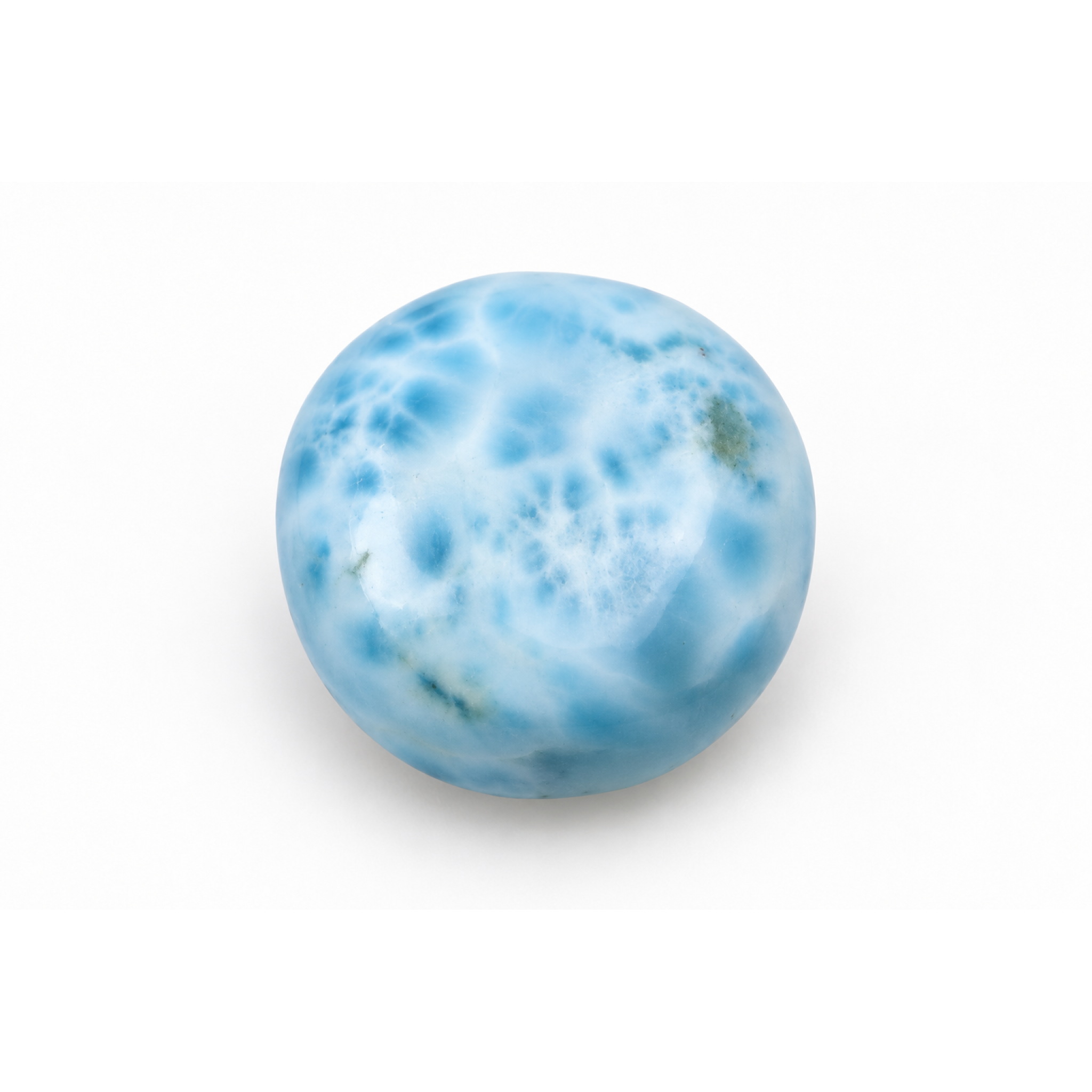 Genuine sky blue polished Dominican Larimar 20mm – photo 3
