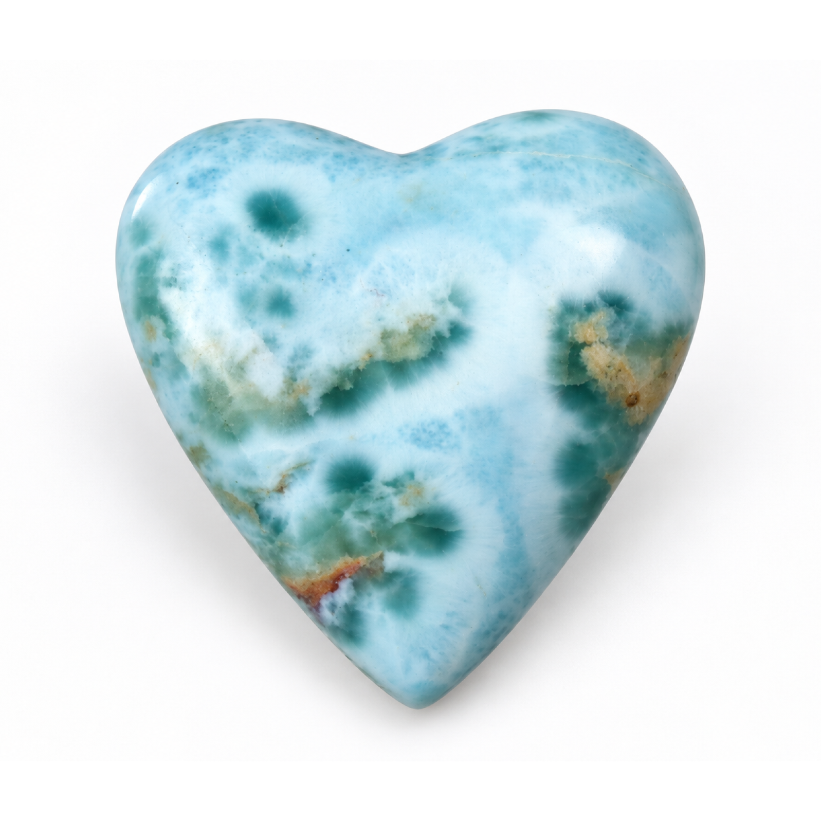 Artisan crafted ocean blue Dominican Larimar cabochon 29mm