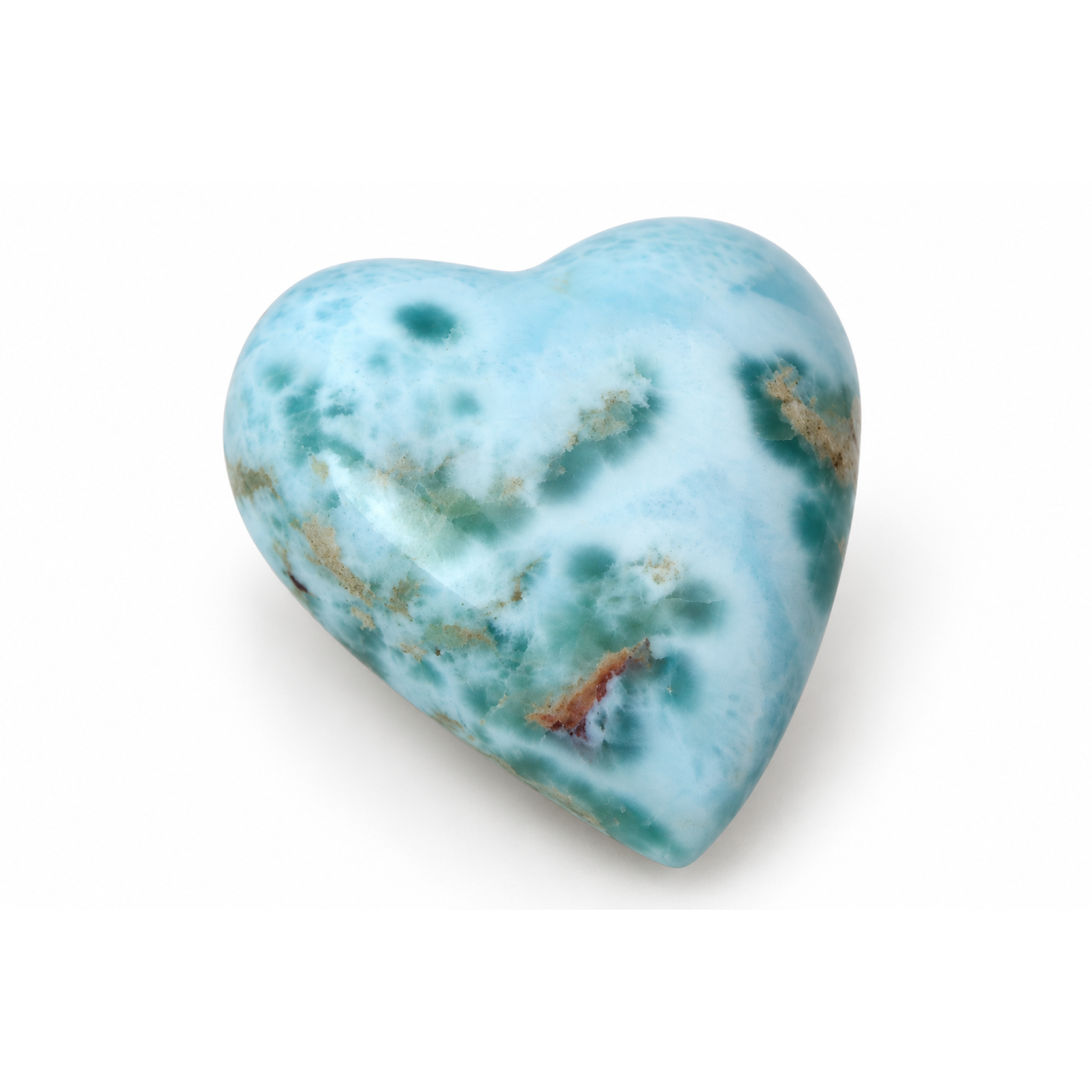 Artisan crafted ocean blue Dominican Larimar cabochon 29mm – photo 2
