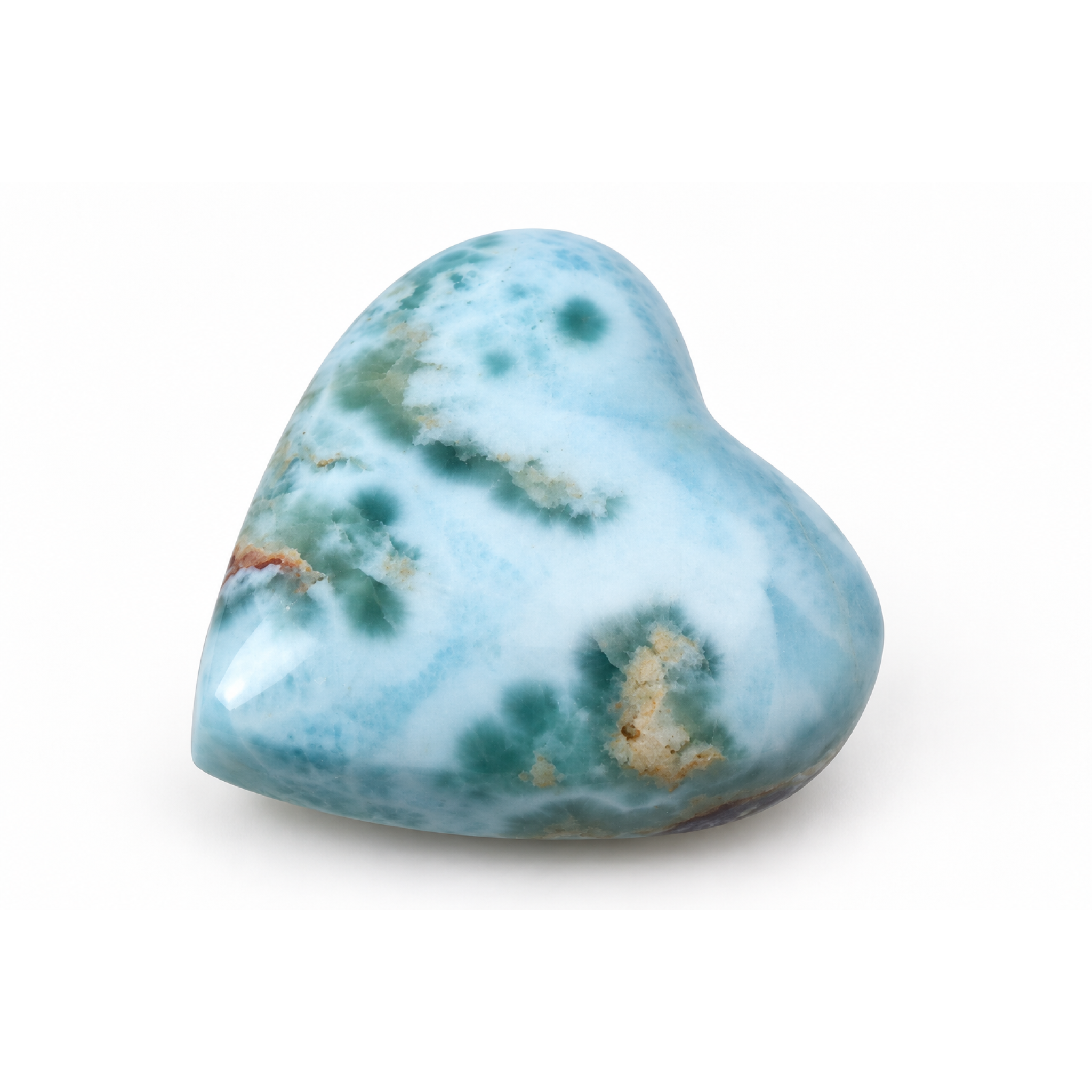 Artisan crafted ocean blue Dominican Larimar cabochon 29mm – photo 3