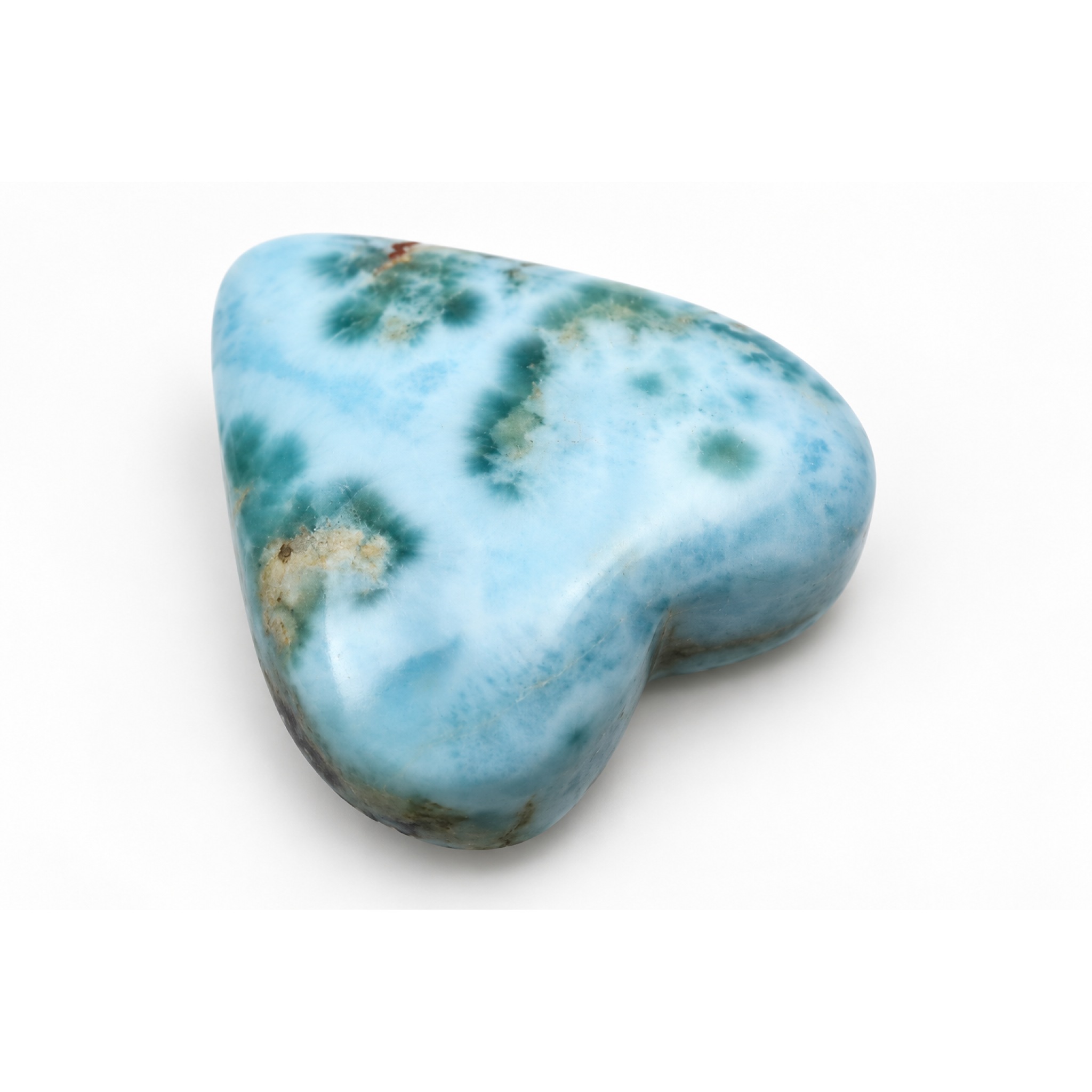 Artisan crafted ocean blue Dominican Larimar cabochon 29mm – photo 4