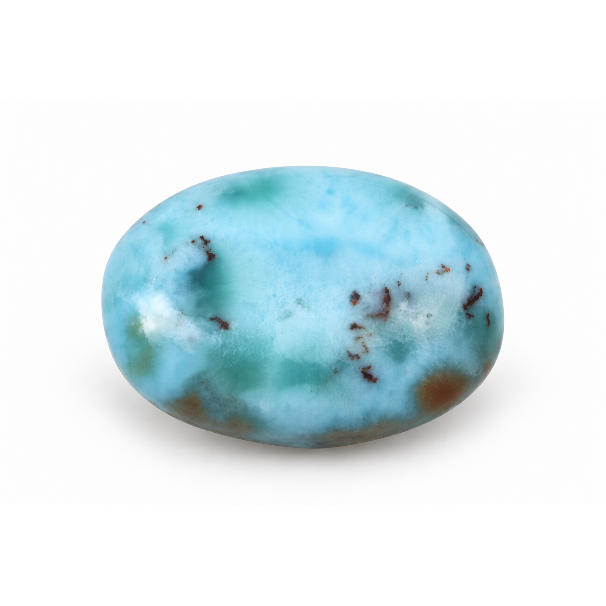 Artisan crafted red blue Dominican Larimar cabochon 20mm – photo 2